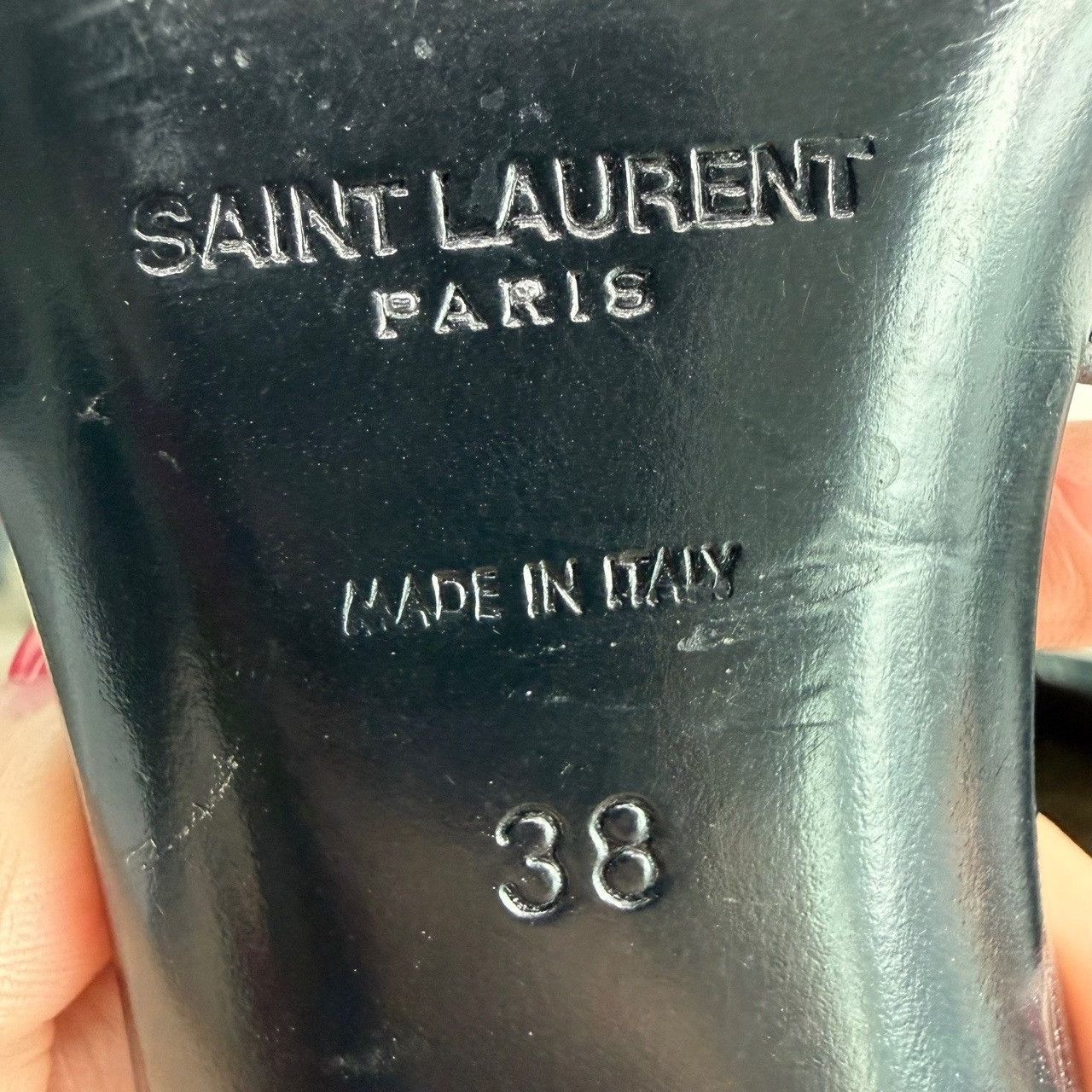 Saint Laurent Paris Saint Laurent Paris Black Sandals us_7-5 Women Size US 7.5 / IT 37.5 - 7 Thumbnail