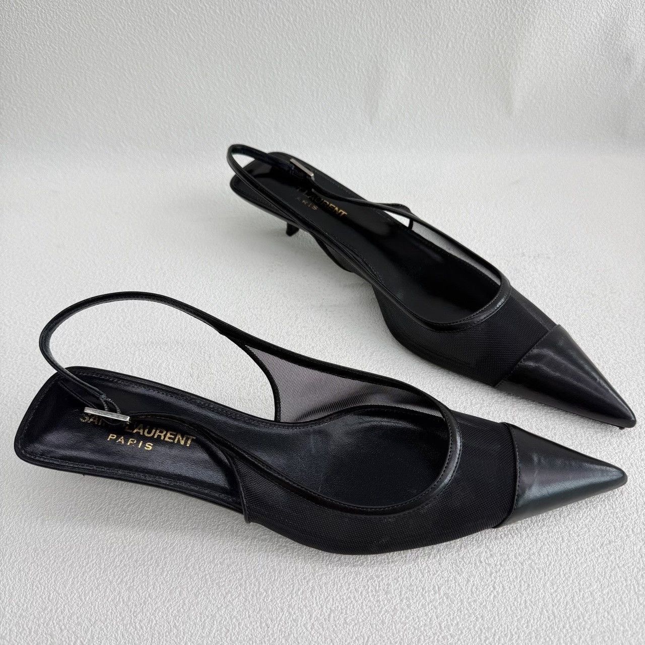 Saint Laurent Paris Saint Laurent Paris Black Sandals us_7-5 Women Size US 7.5 / IT 37.5 - 3 Thumbnail