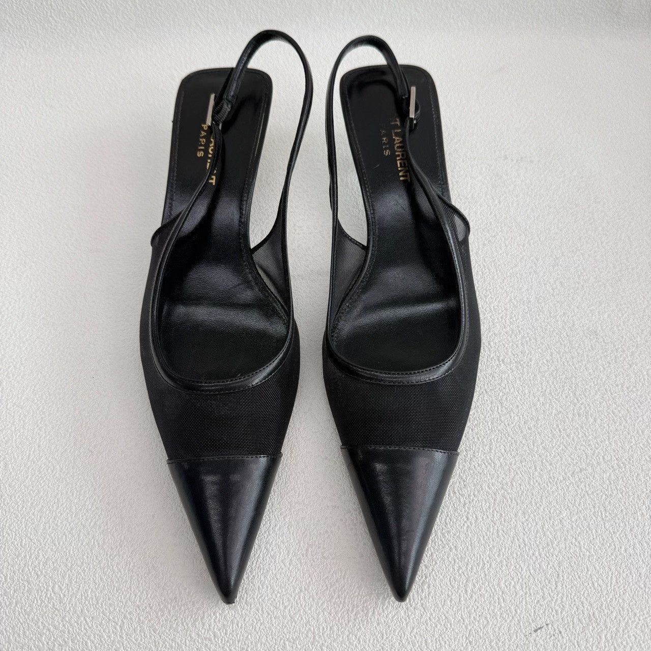 Saint Laurent Paris Saint Laurent Paris Black Sandals us_7-5 Women Size US 7.5 / IT 37.5 - 2 Thumbnail