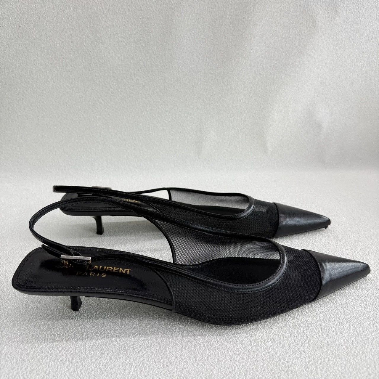 Saint Laurent Paris Saint Laurent Paris Black Sandals us_7-5 Women Size US 7.5 / IT 37.5 - 4 Thumbnail