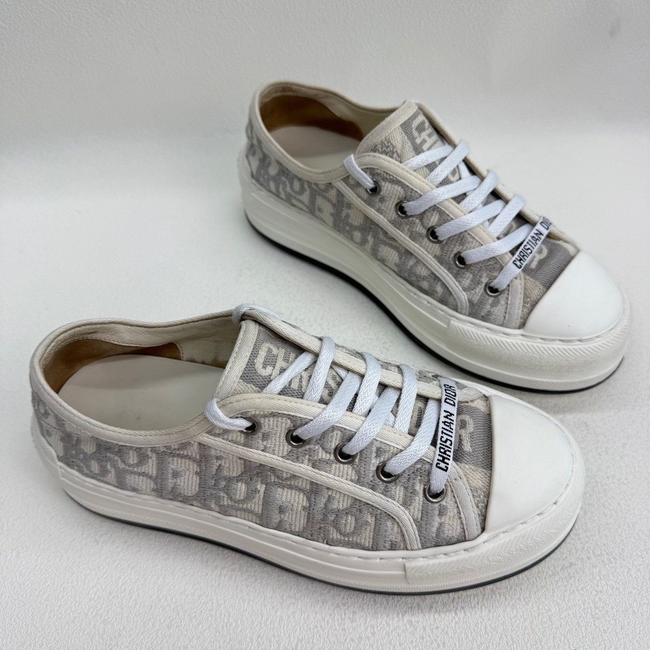 Dior Dior Gray Lowtop Sneakers us_6 Women Size US 6 / IT 36 - 3 Thumbnail