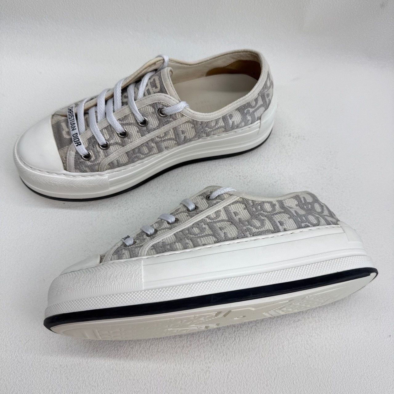 Dior Dior Gray Lowtop Sneakers us_6 Women Size US 6 / IT 36 - 8 Thumbnail