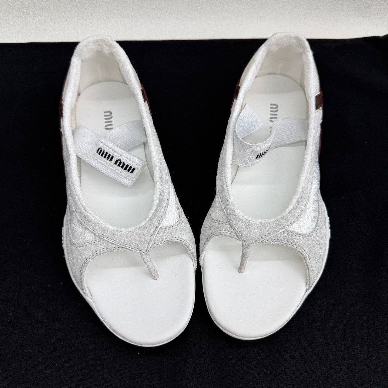 Miu Miu Miu Miu White Sandals us_6-5 Women Size US 6.5 / IT 36.5 - 9 Thumbnail