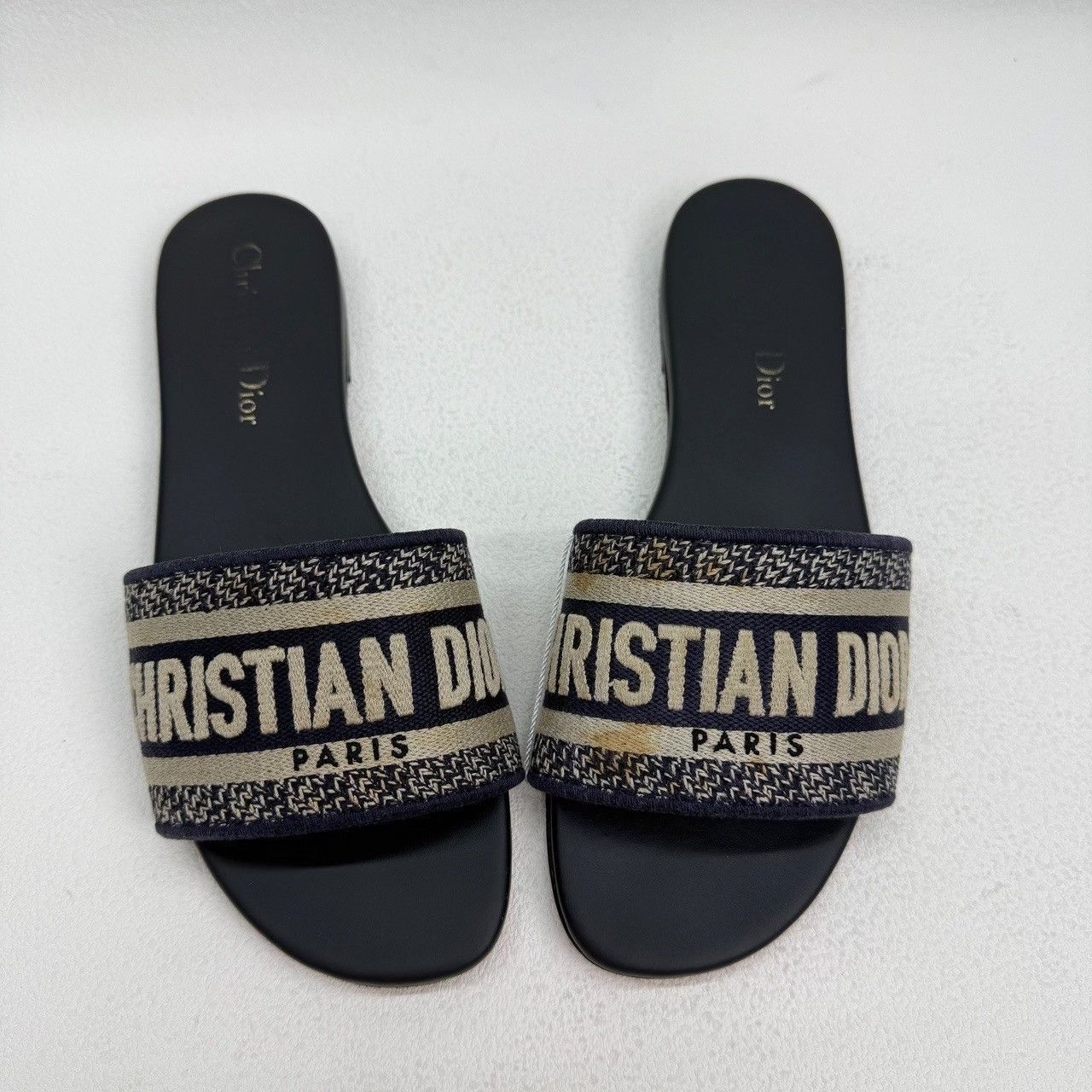 Dior Dior Canvas Printed Blue Sandals us_6 Women Size US 6 / IT 36 - 9 Thumbnail