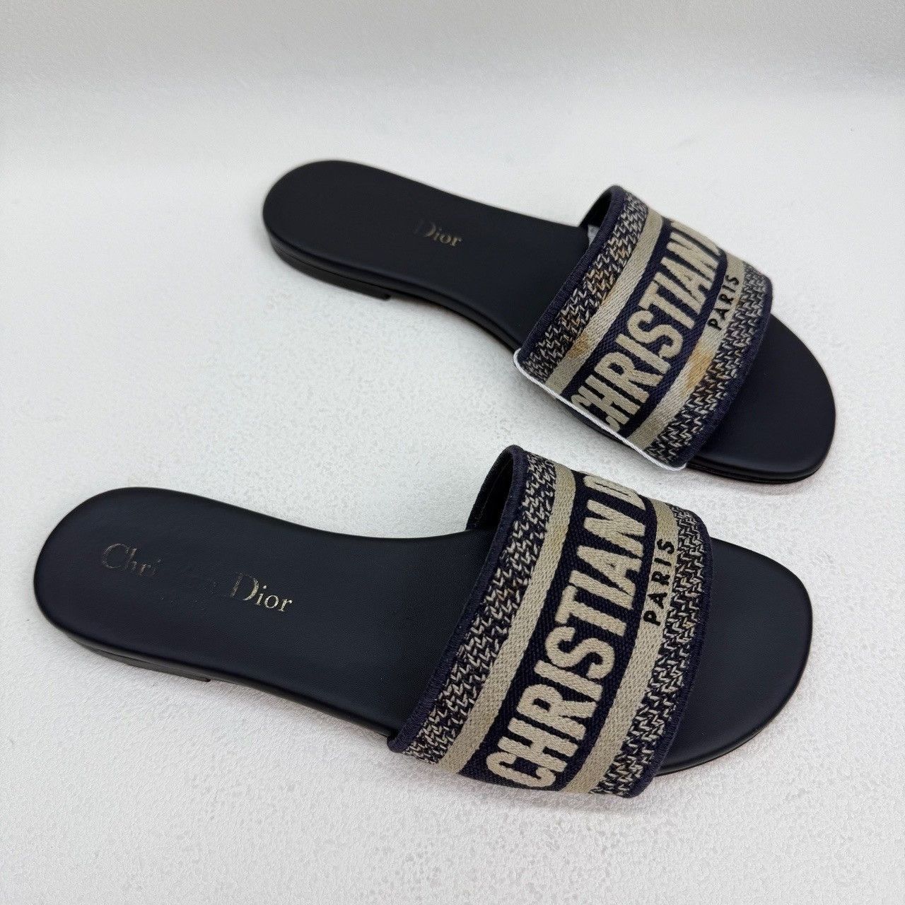 Dior Dior Canvas Printed Blue Sandals us_6 Women Size US 6 / IT 36 - 3 Thumbnail