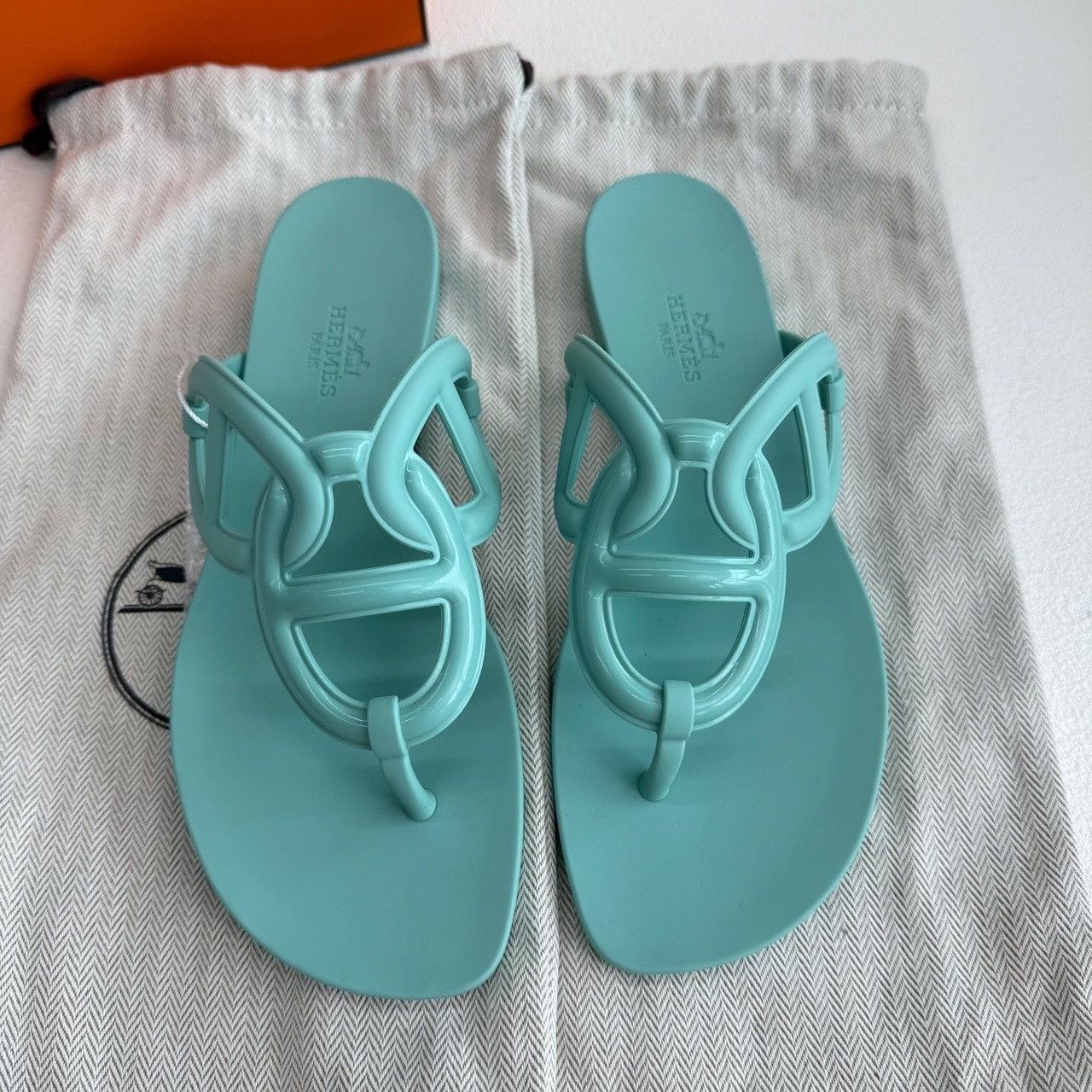 Hermes Hermes Green Sandals us_6 Women Size US 6 / IT 36 - 3 Thumbnail