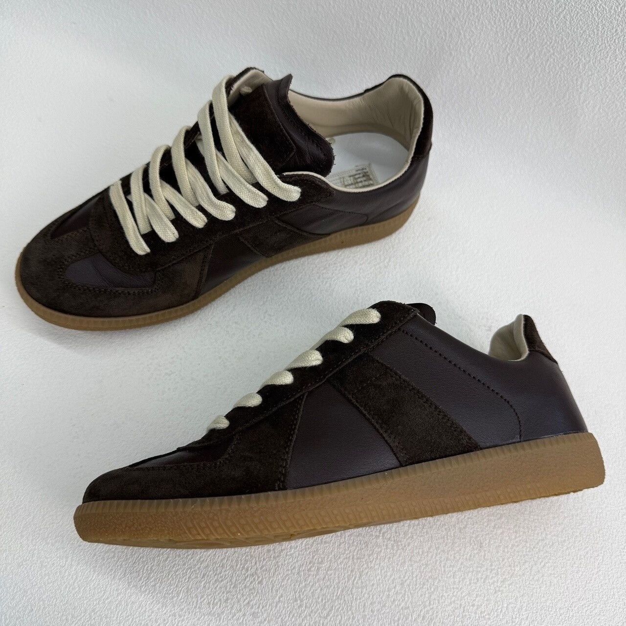 Maison Margiela Maison Margiela Leather Brown Lowtop Sneakers us_6 Women Size US 6 / IT 36 - 8 Thumbnail