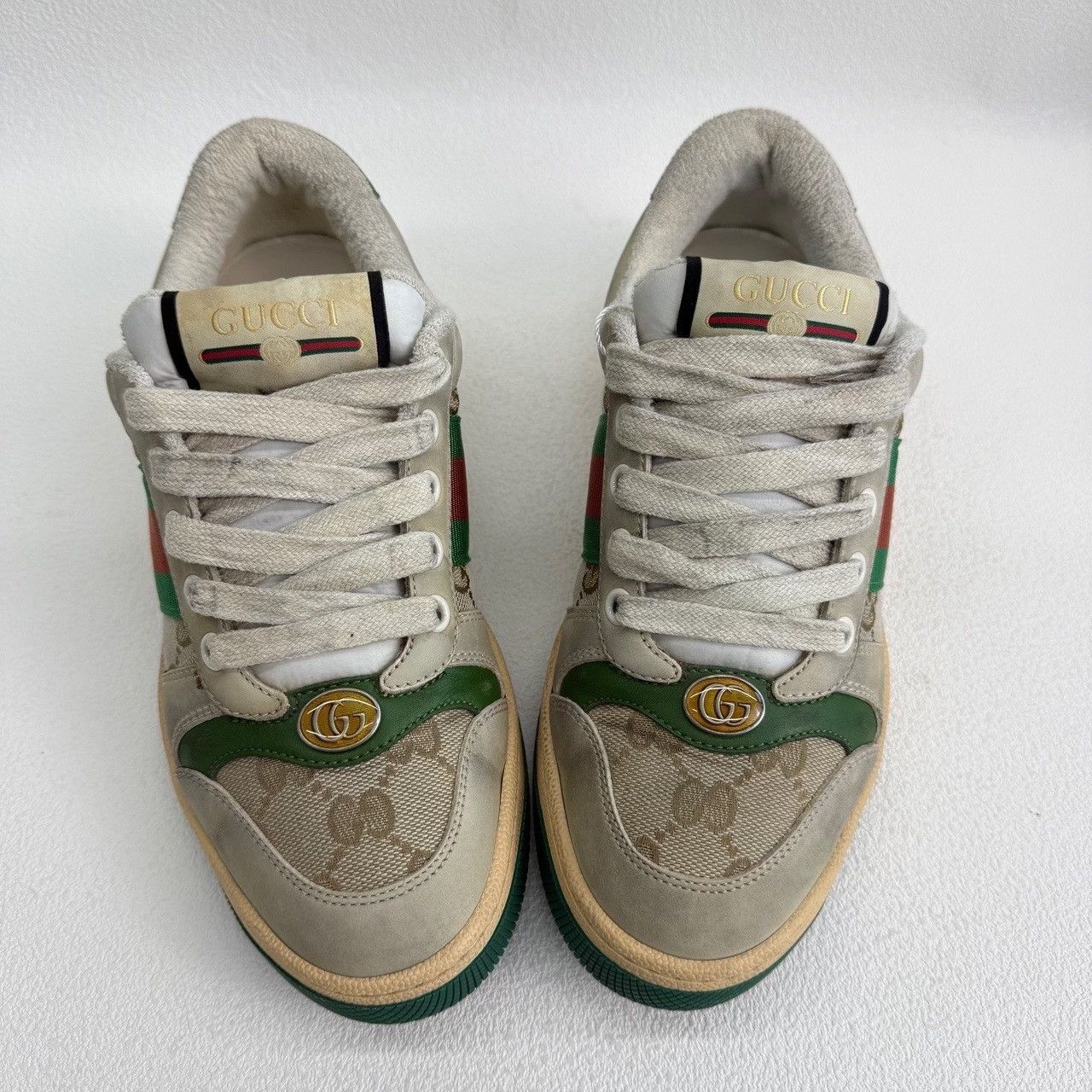 Gucci Gucci Canvas Green Lowtop Sneakers us_5 Women Size US 5 / IT 35 - 9 Thumbnail