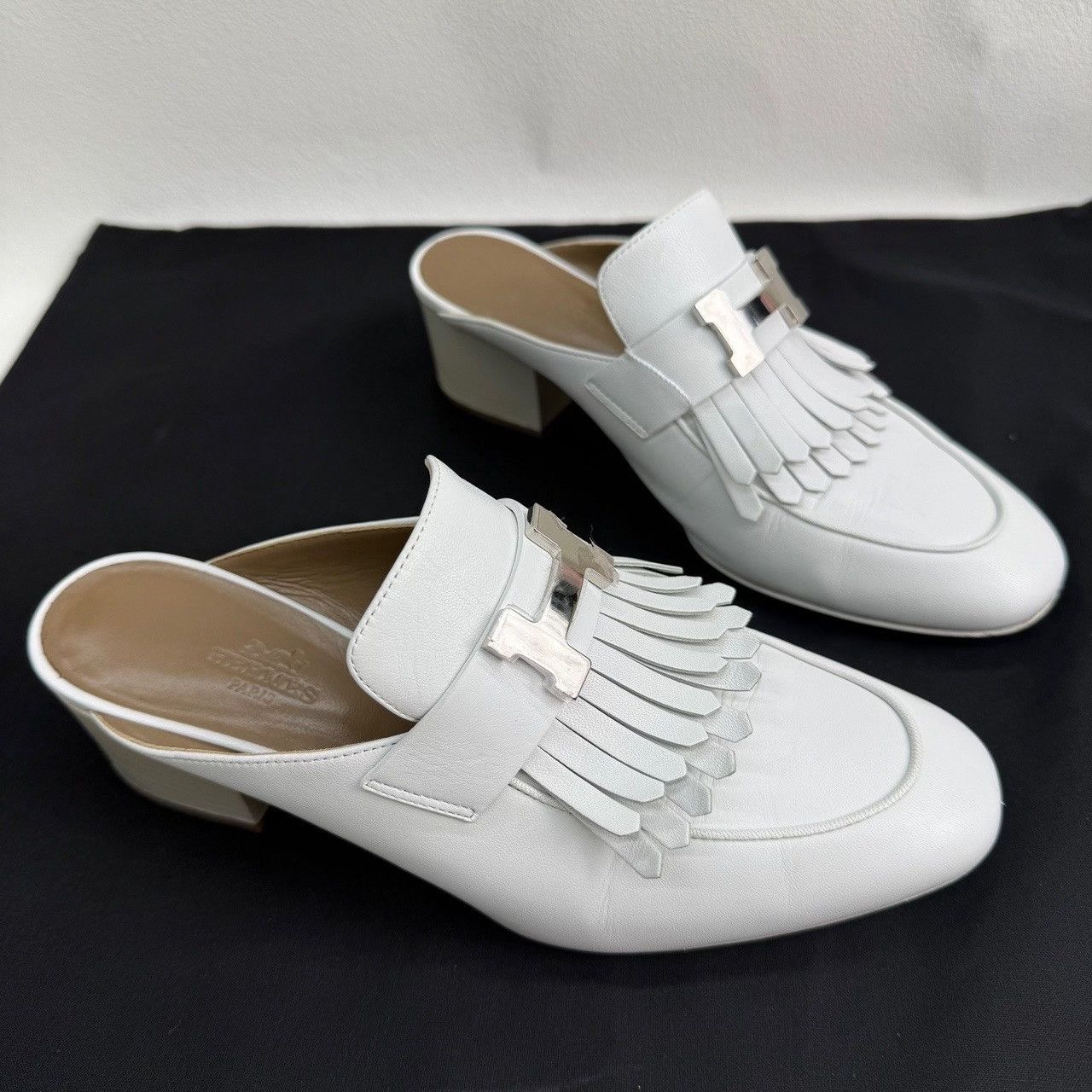 Hermes Hermes Leather White Sandals us_6 Women Size US 6 / IT 36 - 3 Thumbnail