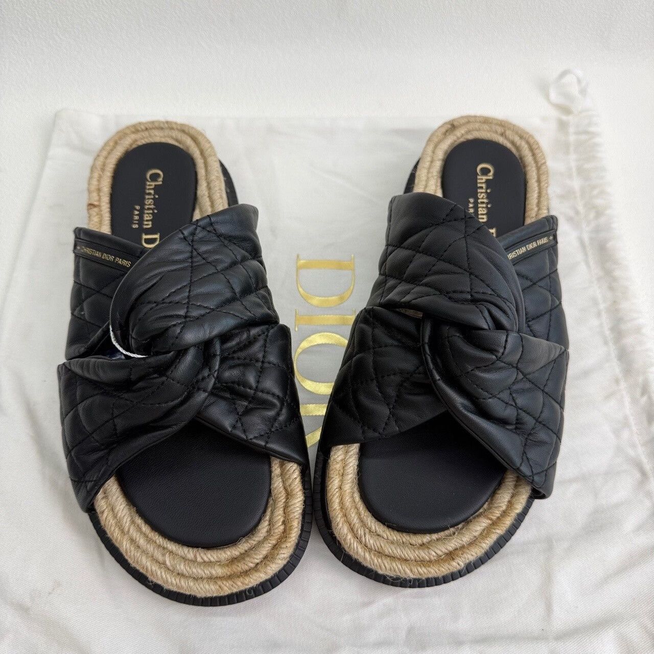 Dior Dior Black Sandals us_5 Women Size US 5 / IT 35 - 9 Thumbnail