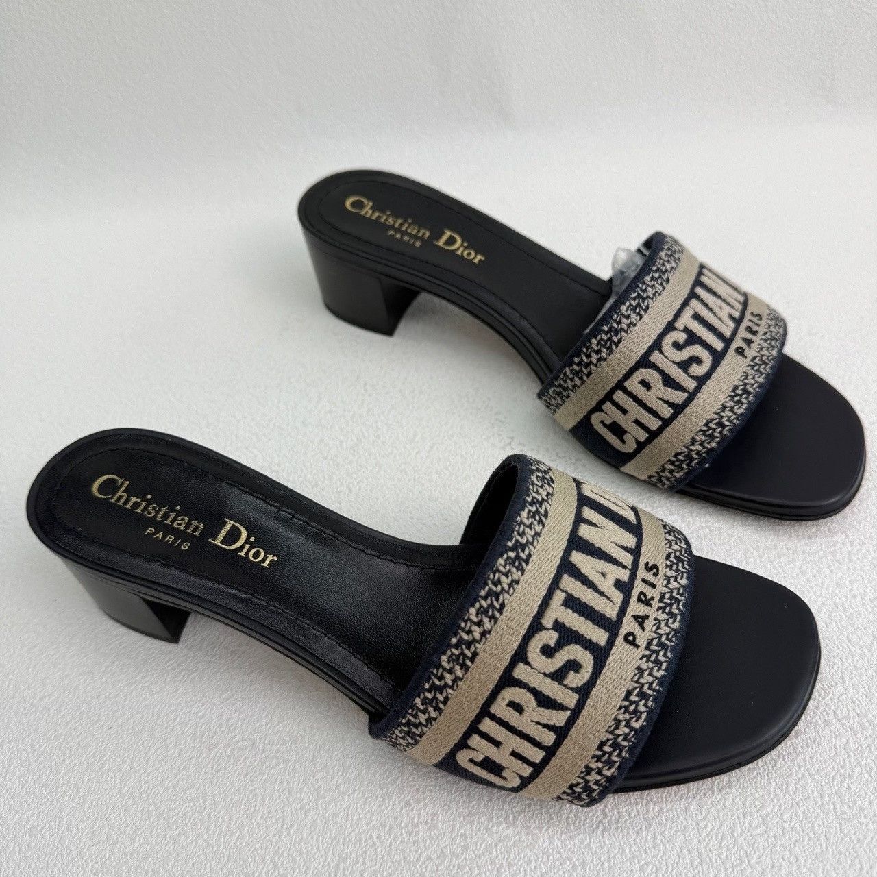 Dior Dior Embroidered Blue Sandals us_6-5 Women Size US 6.5 / IT 36.5 - 3 Thumbnail