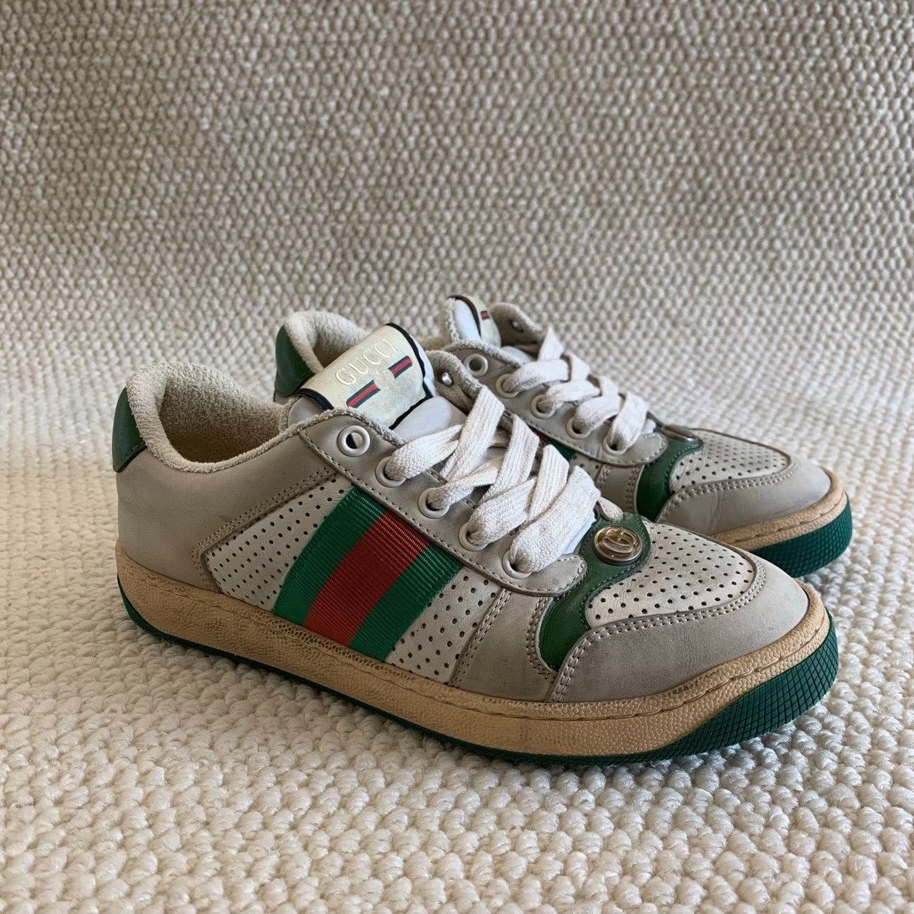 Gucci Gucci Distressed Multi Lowtop Sneakers us_5 Women Size US 5 / IT 35 - 2 Thumbnail