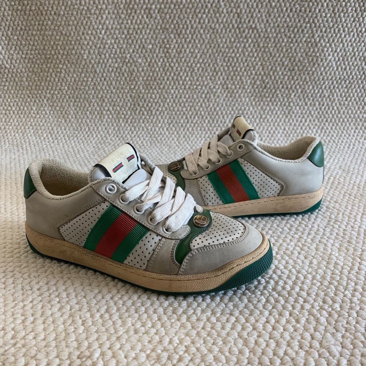 Gucci Gucci Distressed Multi Lowtop Sneakers us_5 Women Size US 5 / IT 35 - 6 Thumbnail