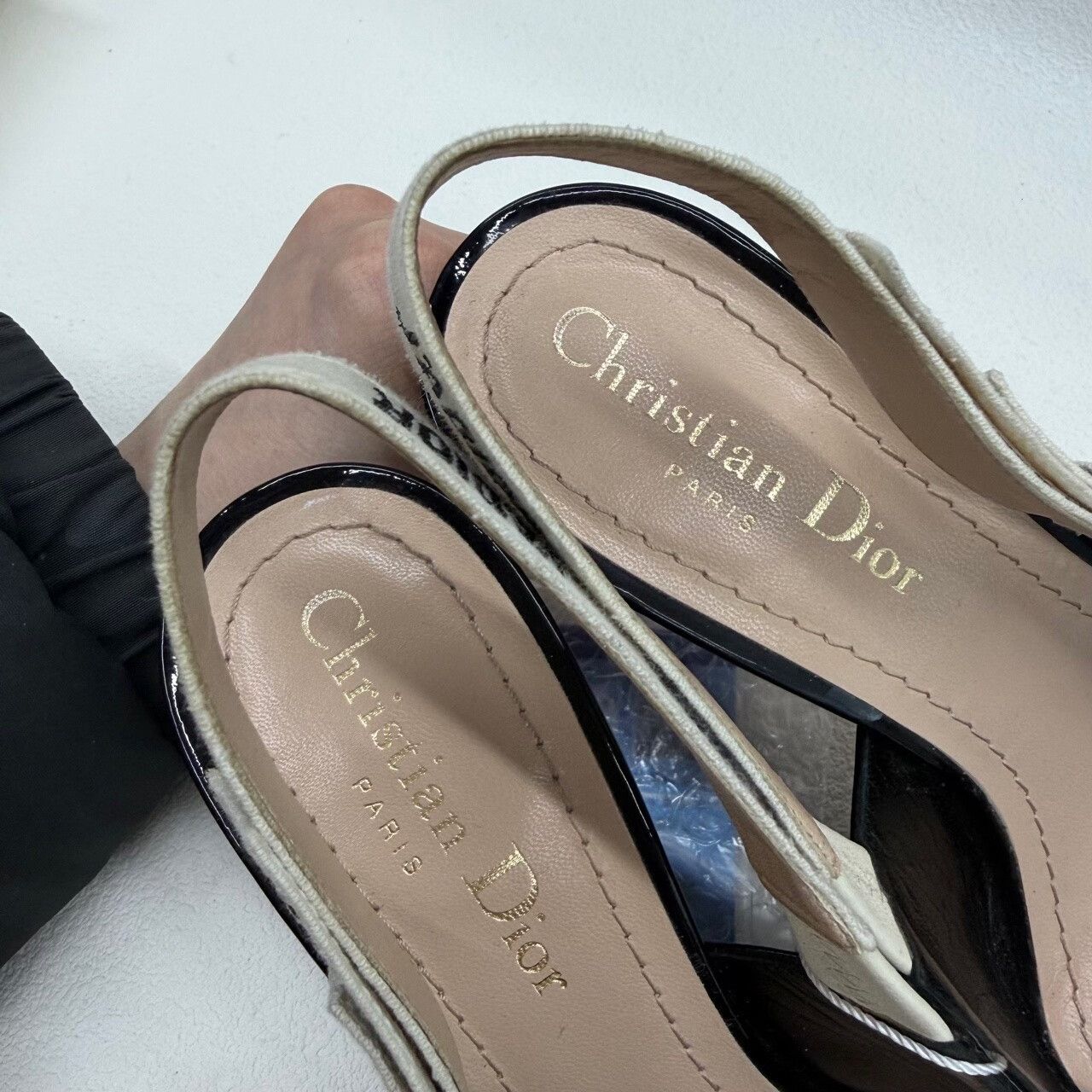 Dior Dior Embroidered Black Sandals us_6 Women Size US 6 / IT 36 - 8 Thumbnail