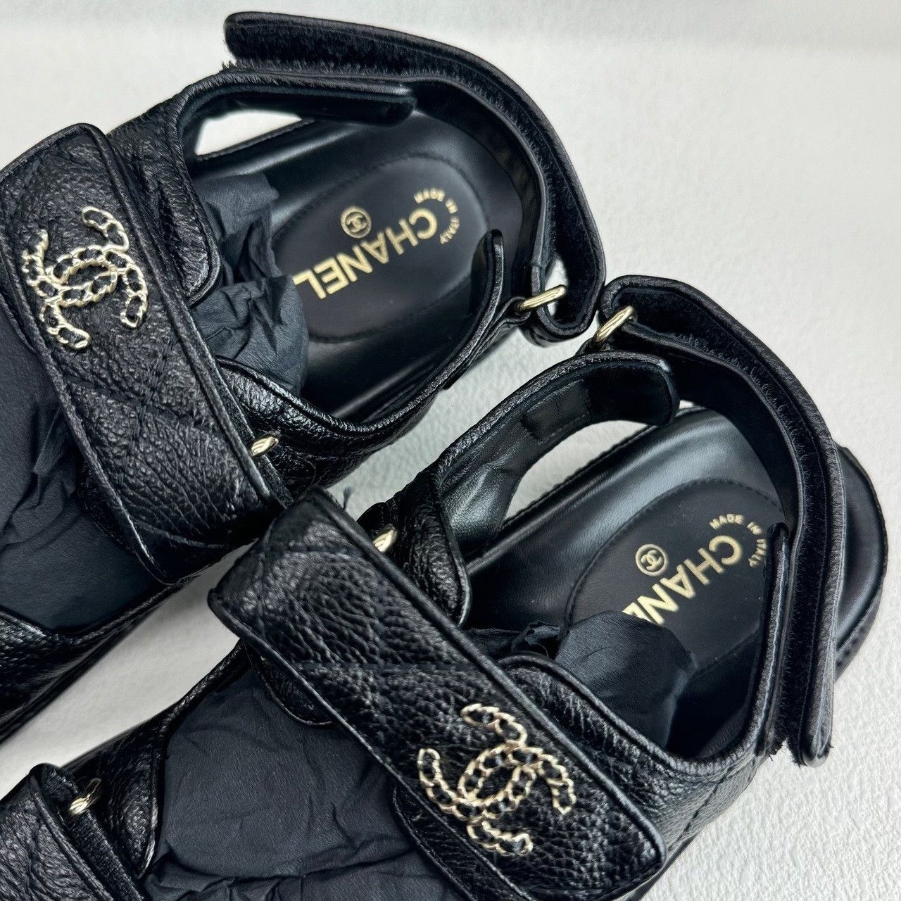 Chanel Chanel Black Sandals us_5 Women Size US 5 / IT 35 - 9 Thumbnail