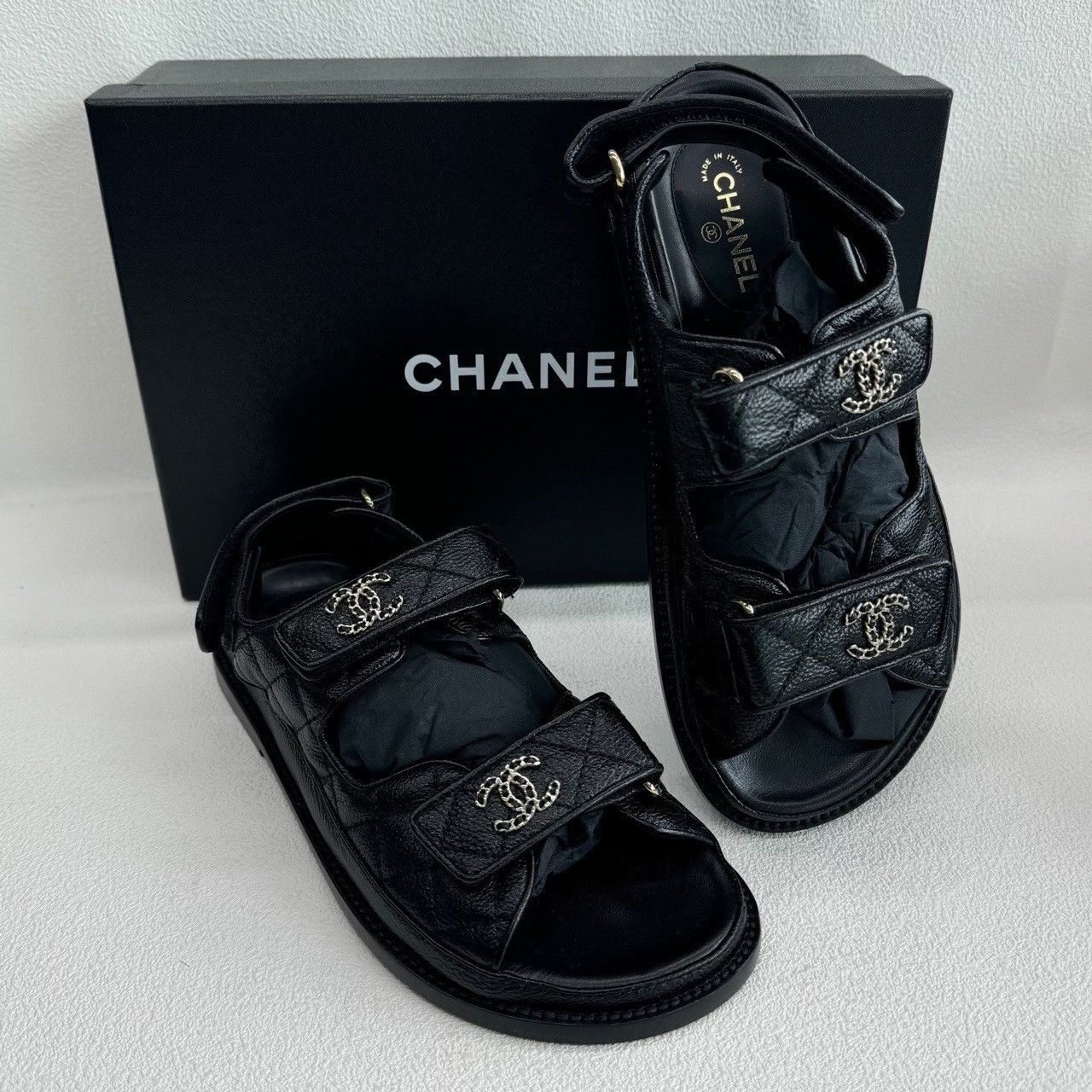 Chanel Chanel Black Sandals us_5 Women Size US 5 / IT 35 - 8 Thumbnail