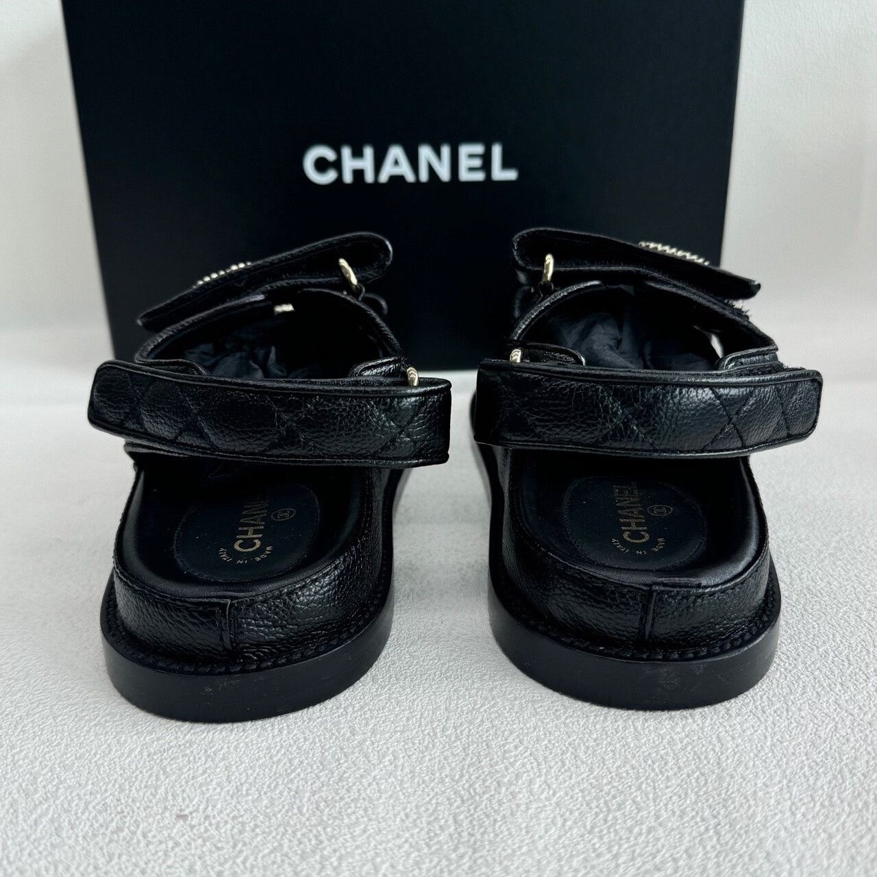 Chanel Chanel Black Sandals us_5 Women Size US 5 / IT 35 - 5 Thumbnail