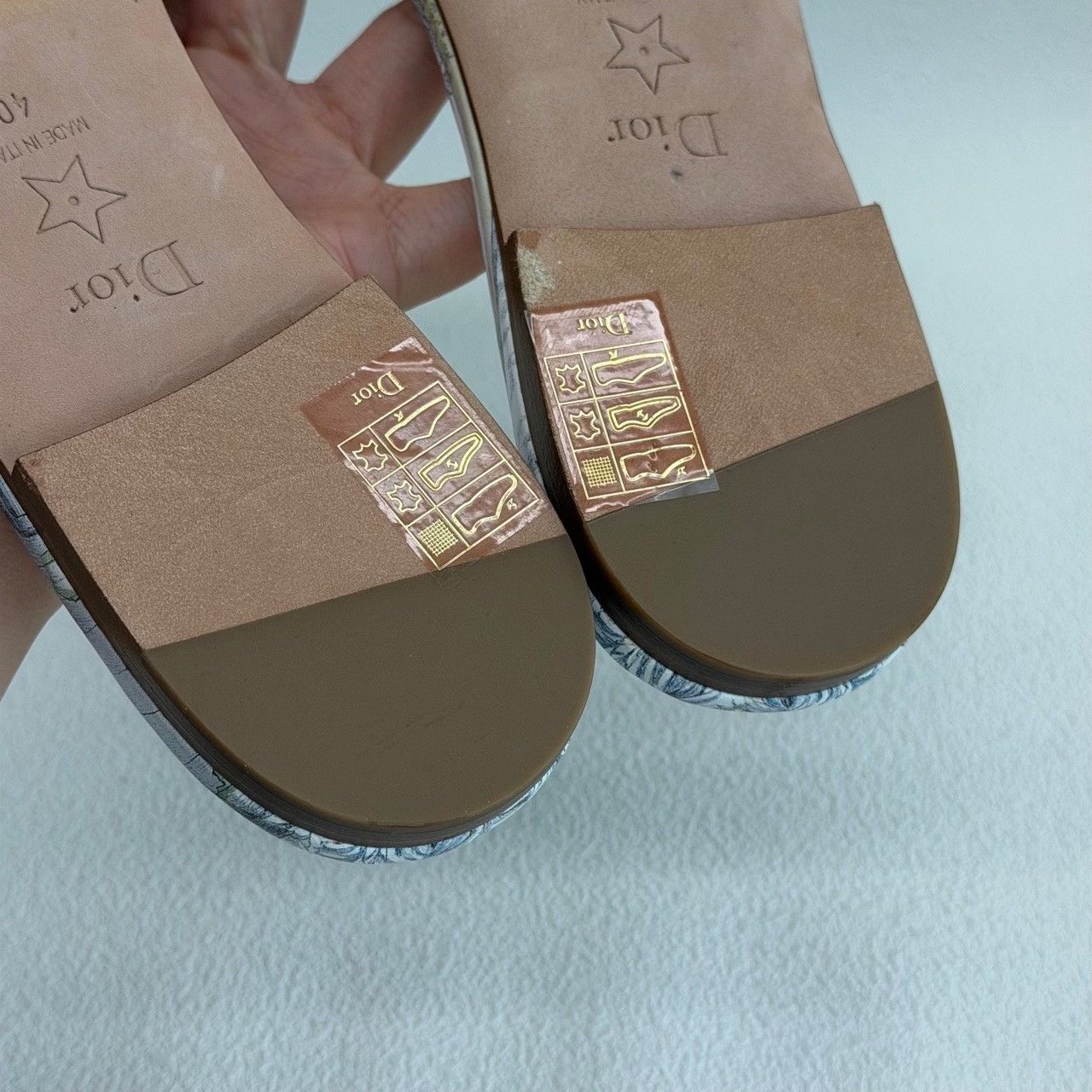Dior Dior Embroidered Gray Sandals us_9 Women Size US 9 / IT 39 - 7 Thumbnail