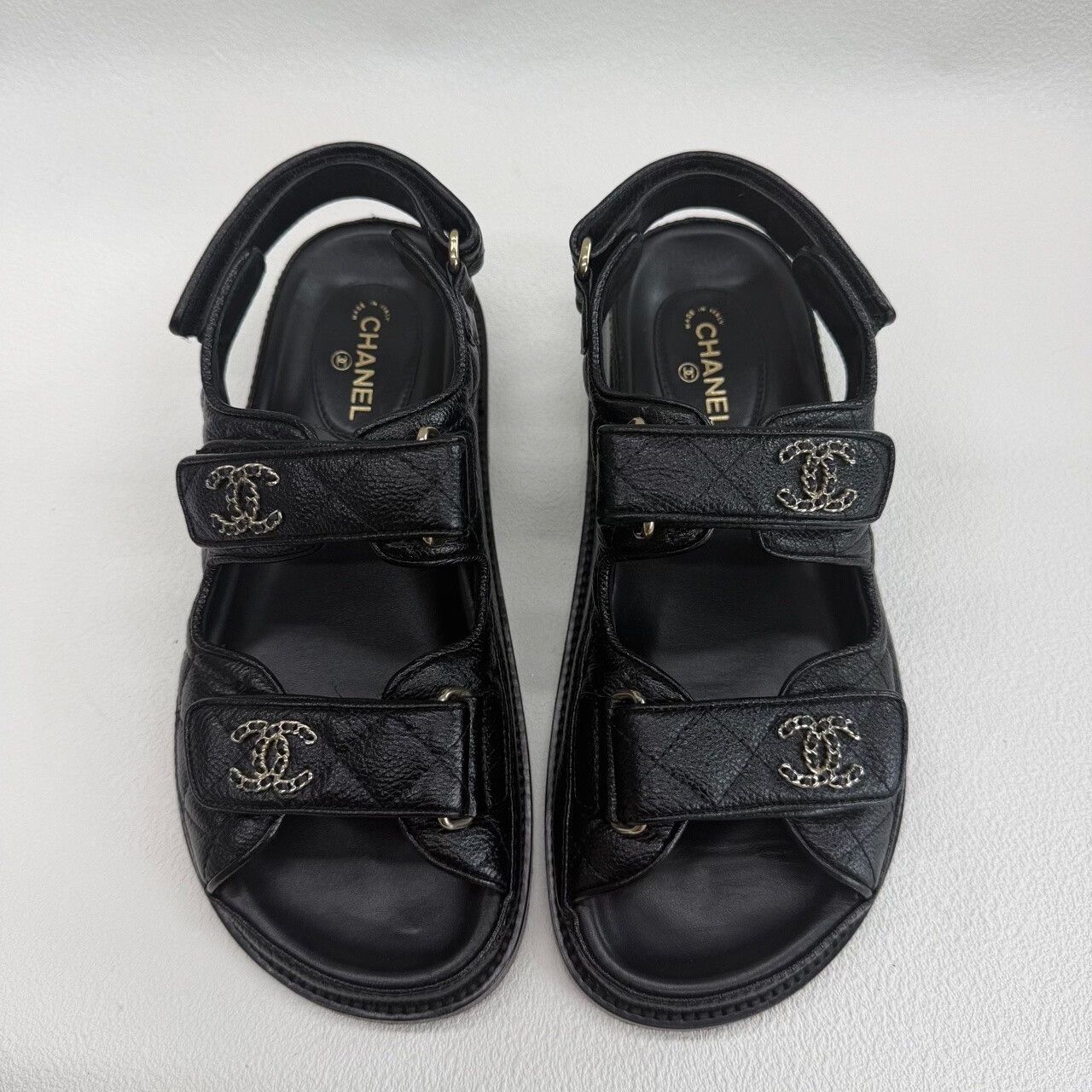 Chanel Chanel Black Sandals us_6 Women Size US 6 / IT 36 - 2 Thumbnail