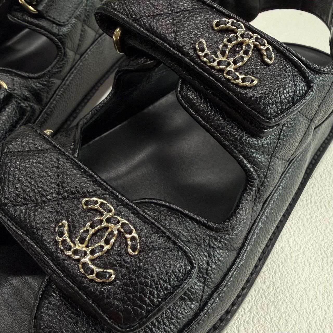 Chanel Chanel Black Sandals us_6 Women Size US 6 / IT 36 - 8 Thumbnail