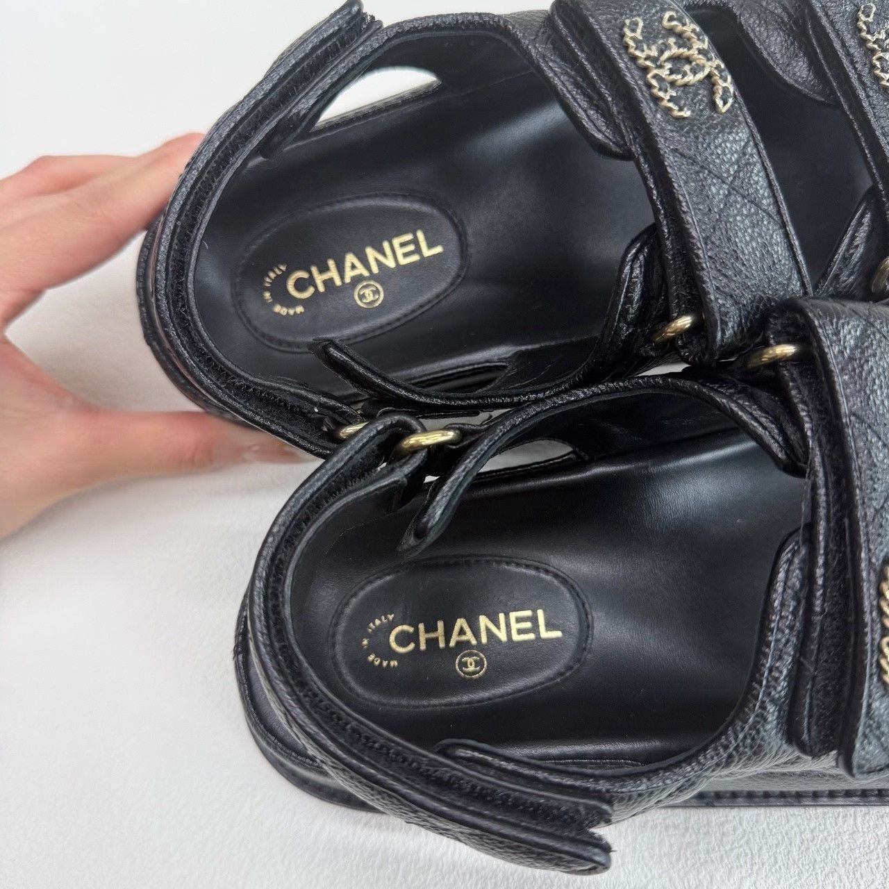 Chanel Chanel Black Sandals us_6 Women Size US 6 / IT 36 - 7 Thumbnail