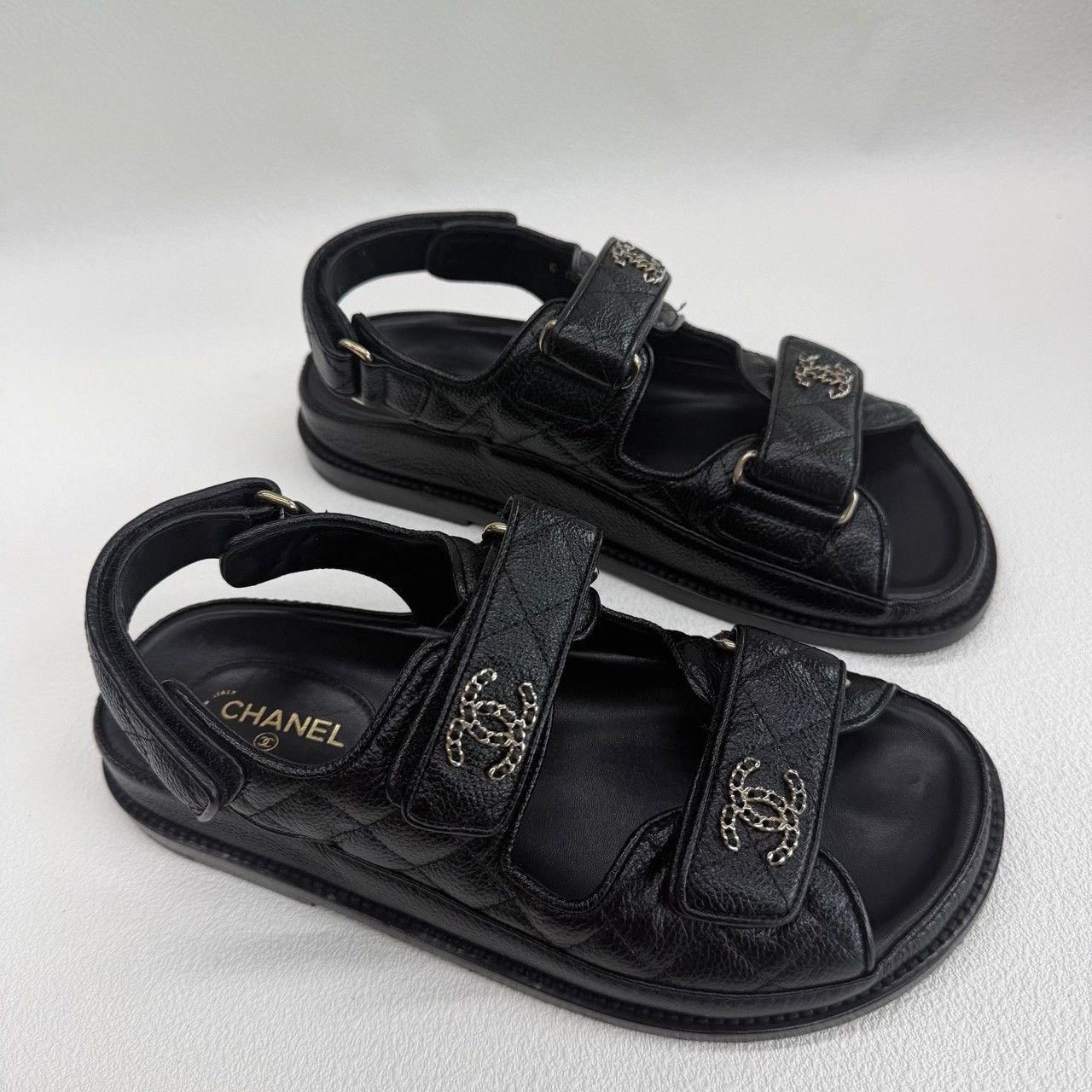 Chanel Chanel Black Sandals us_6 Women Size US 6 / IT 36 - 3 Thumbnail