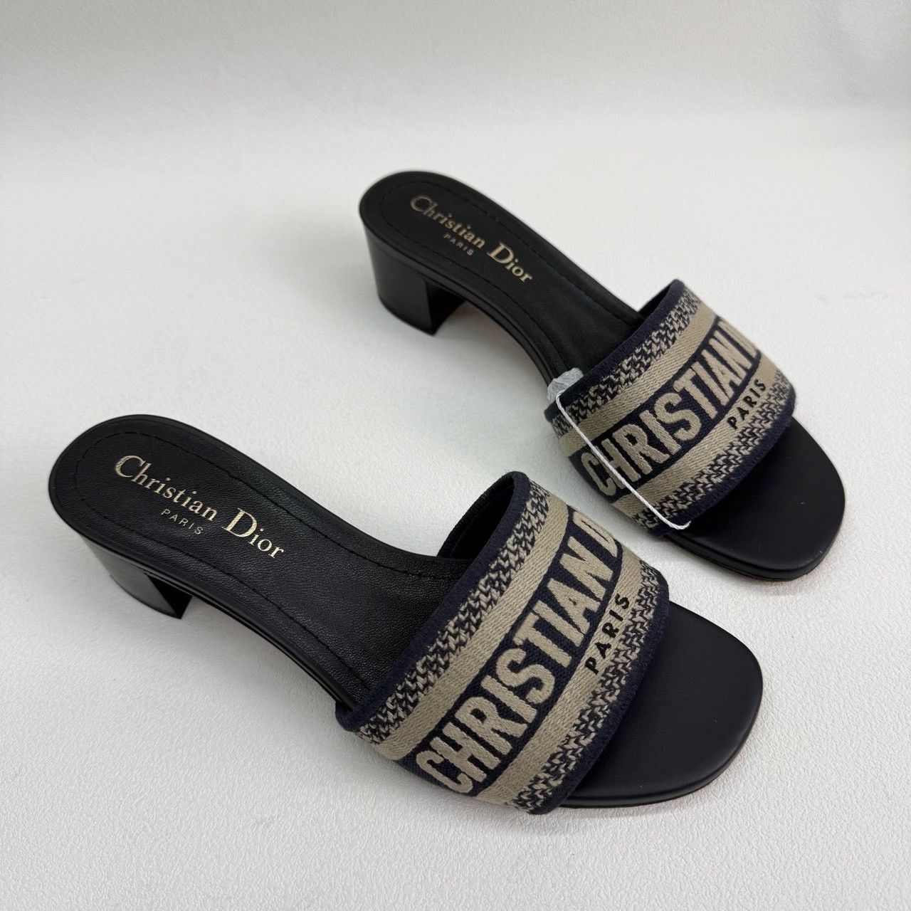 Dior Dior Retro Embroidered Blue Sandals us_5 Women Size US 5 / IT 35 - 3 Thumbnail