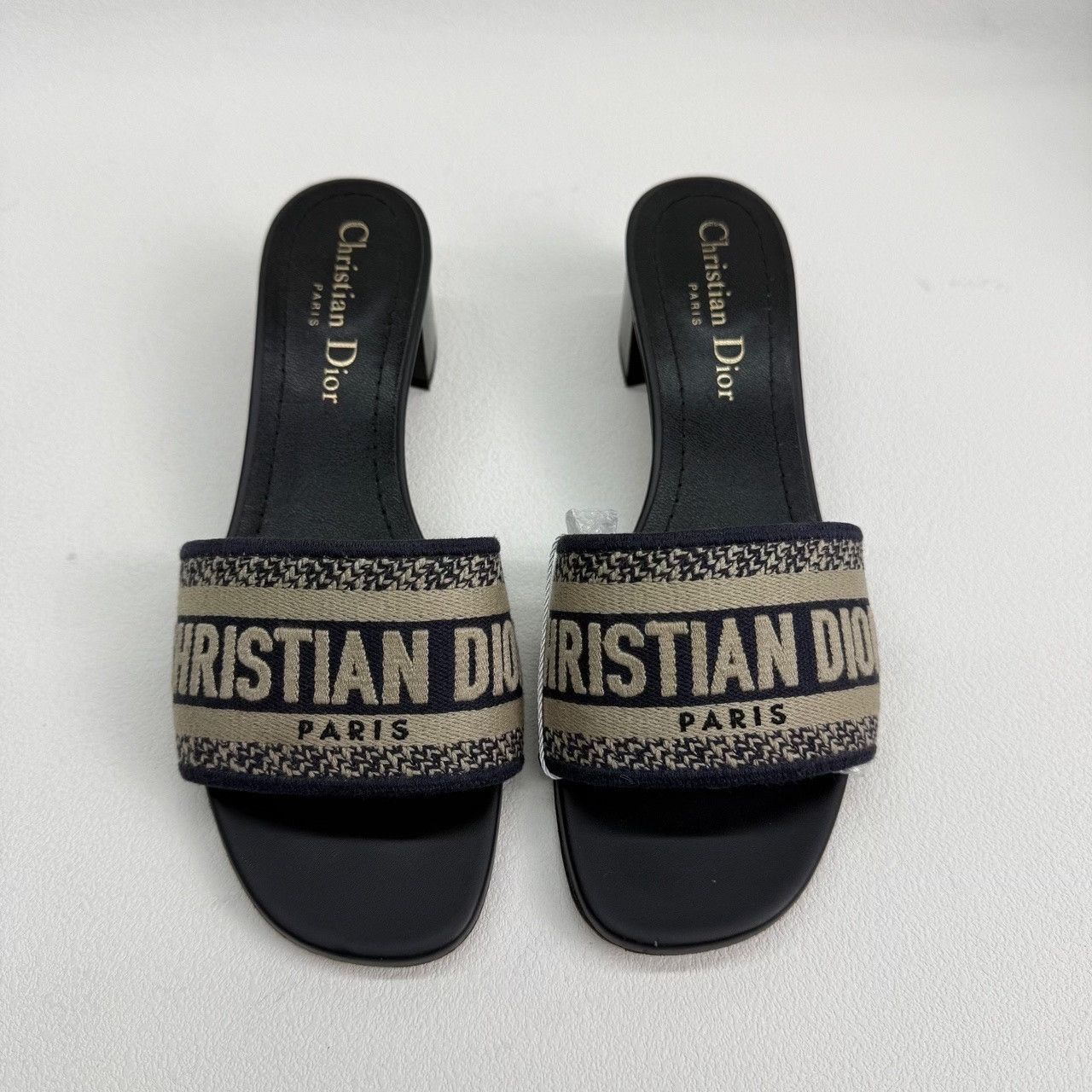 Dior Dior Retro Embroidered Blue Sandals us_5 Women Size US 5 / IT 35 - 2 Thumbnail