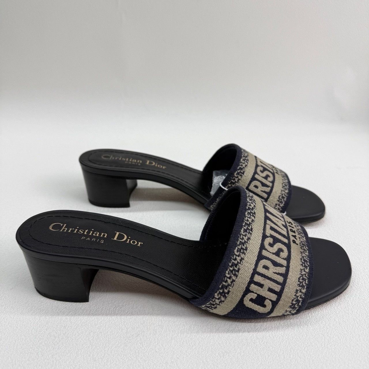 Dior Dior Retro Embroidered Blue Sandals us_5 Women Size US 5 / IT 35 - 4 Thumbnail