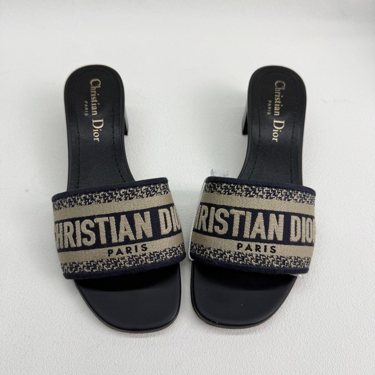 Dior Dior Retro Embroidered Blue Sandals us_5 Women Size US 5 / IT 35 - 9 Thumbnail