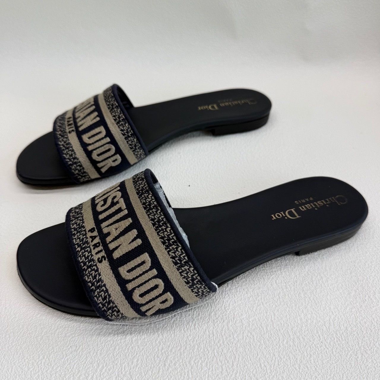 Dior Dior Canvas Printed Blue Sandals us_7-5 Women Size US 7.5 / IT 37.5 - 2 Thumbnail