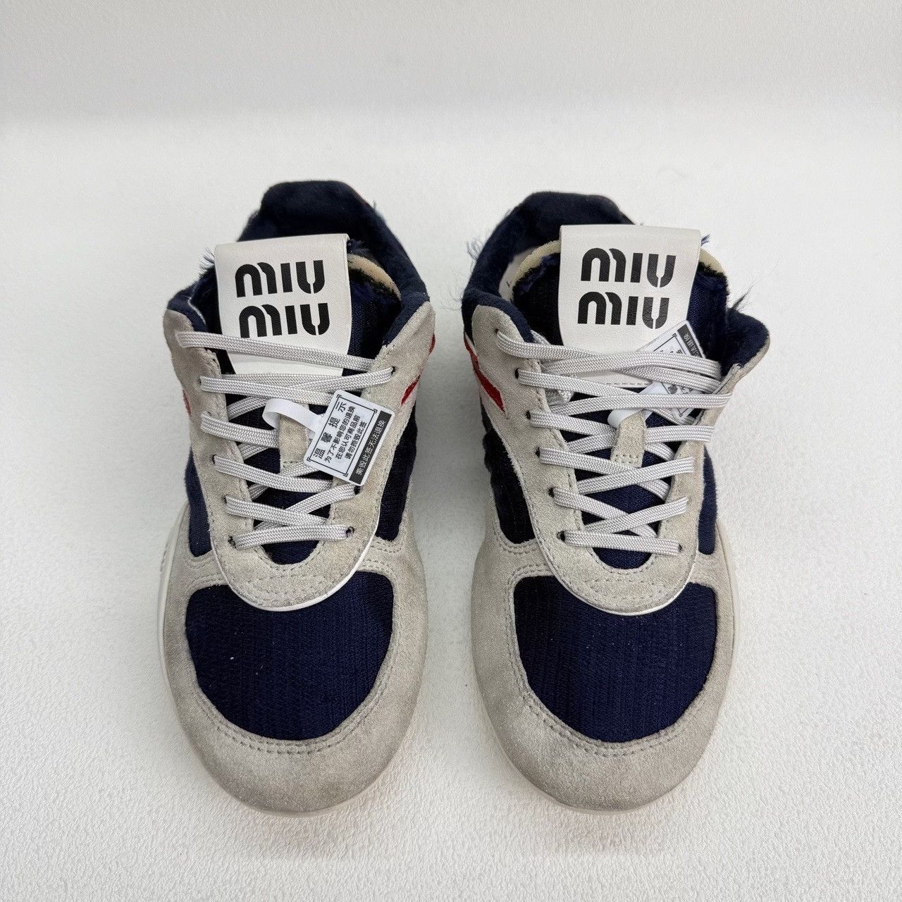 Miu Miu Miu Miu Blue Lowtop Sneakers us_5 Women Size US 5 / IT 35 - 2 Thumbnail