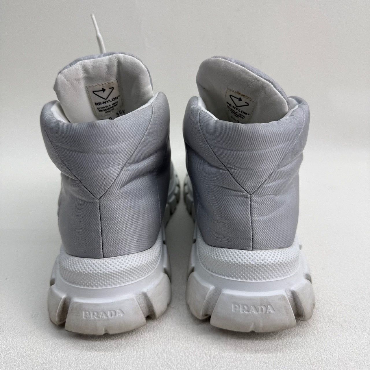 Prada Prada Casual Blue Hitop Sneakers us_6 Women Size US 6 / IT 36 - 5 Thumbnail