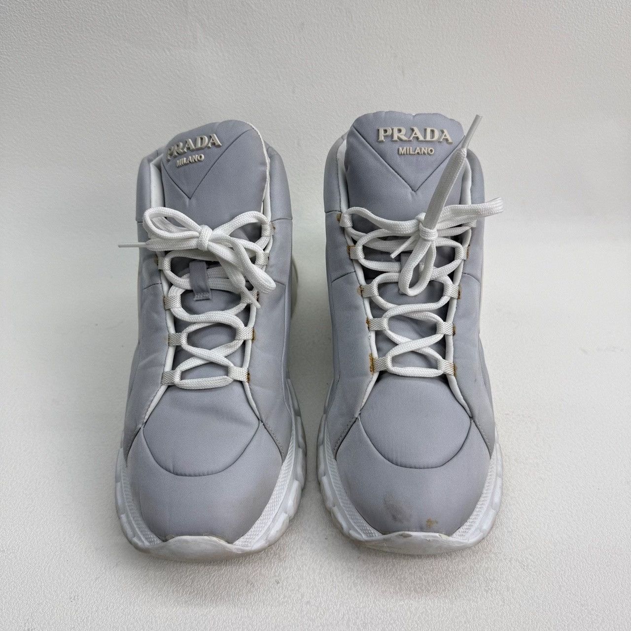 Prada Prada Casual Blue Hitop Sneakers us_6 Women Size US 6 / IT 36 - 2 Thumbnail