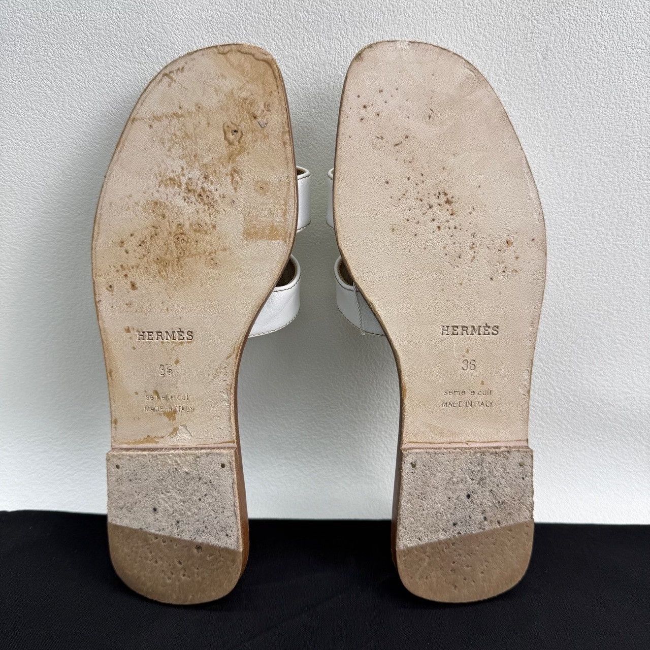 Hermes Hermes White Sandals us_6 Women Size US 6 / IT 36 - 7 Thumbnail