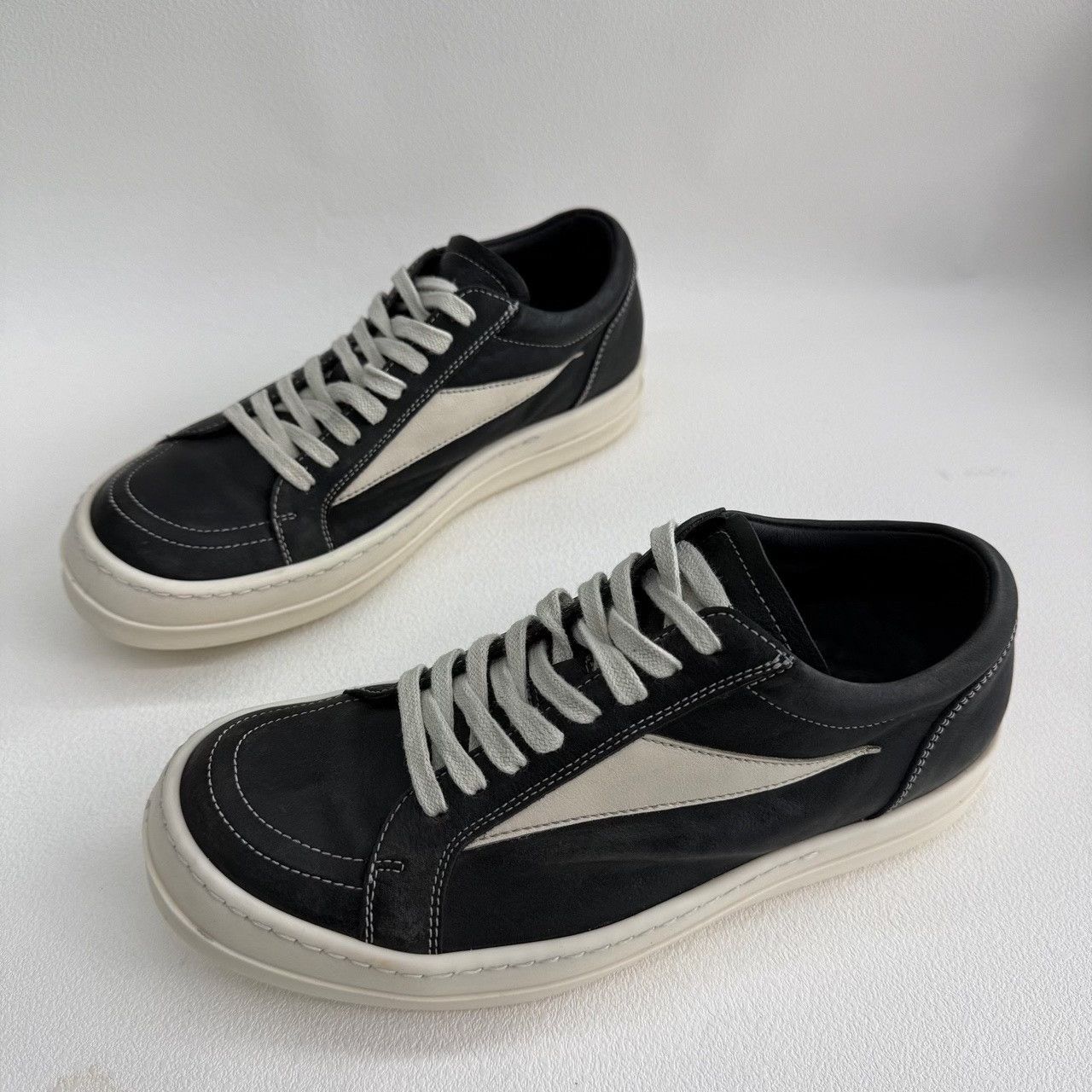 Rick Owens Rick Owens Leather Black Lowtop Sneakers us_7-5 Women Size US 7.5 / IT 37.5 - 2 Thumbnail