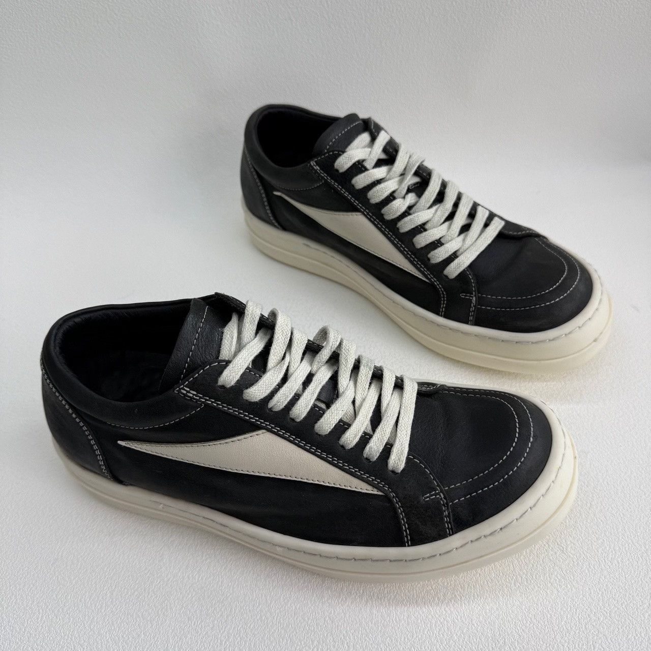 Rick Owens Rick Owens Leather Black Lowtop Sneakers us_7-5 Women Size US 7.5 / IT 37.5 - 4 Thumbnail