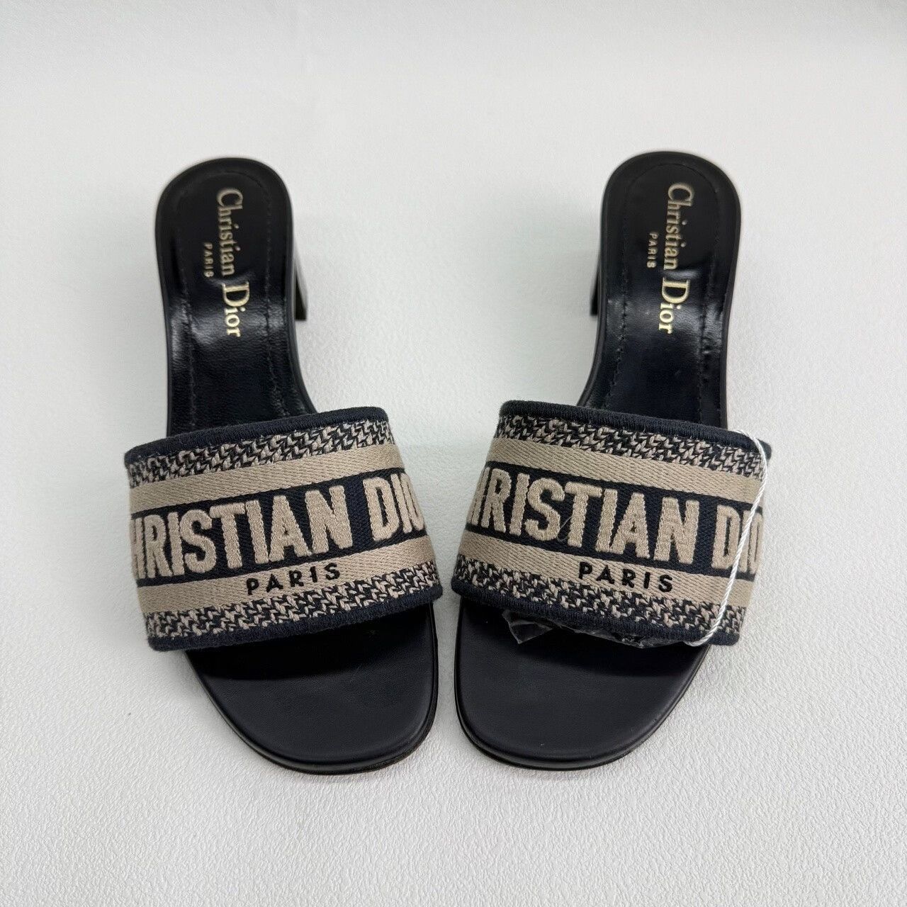 Dior Dior Retro Embroidered Blue Sandals us_5 Women Size US 5 / IT 35 - 9 Thumbnail