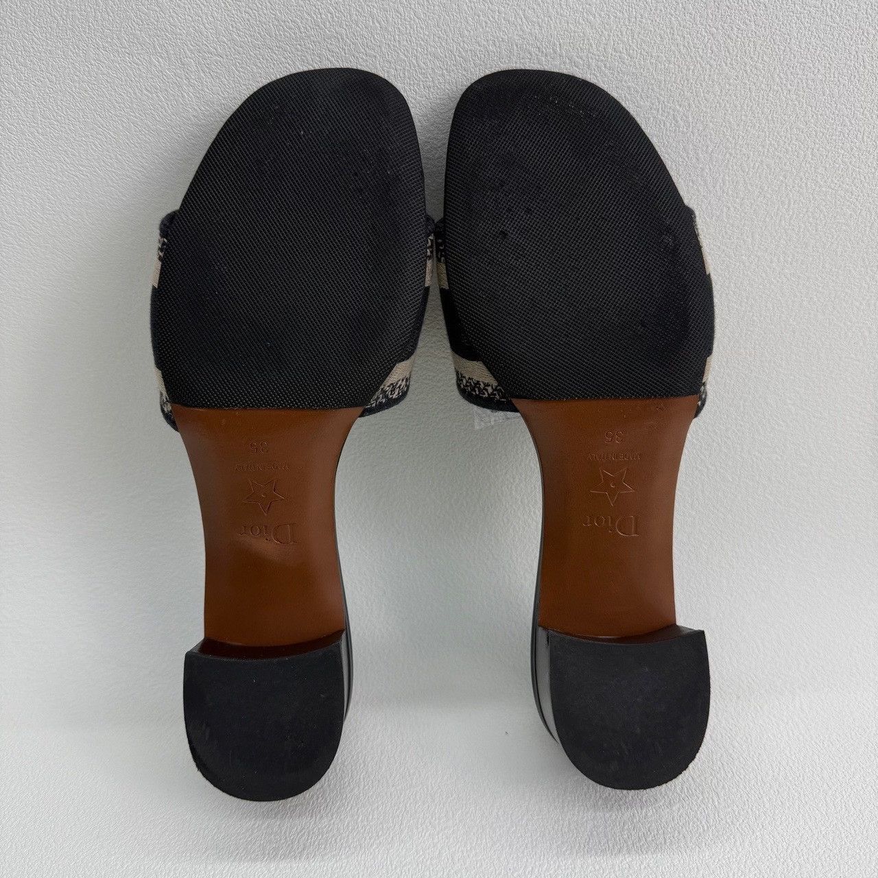 Dior Dior Retro Embroidered Blue Sandals us_5 Women Size US 5 / IT 35 - 7 Thumbnail