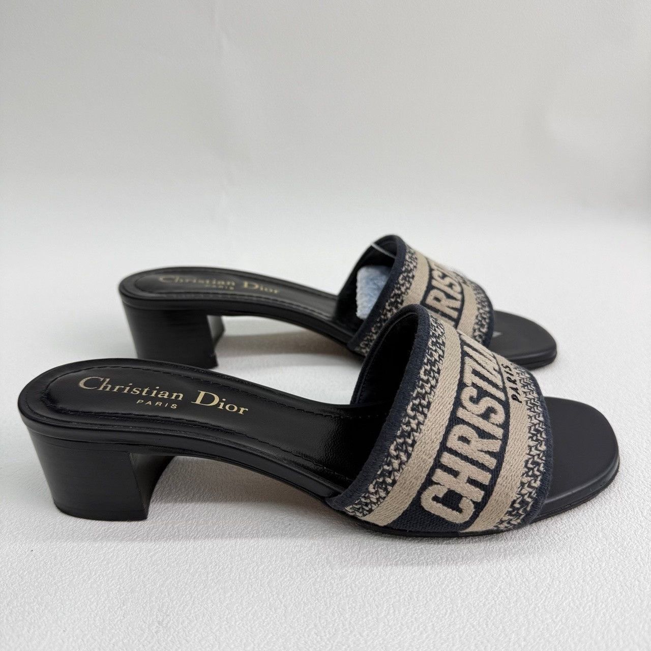 Dior Dior Retro Embroidered Blue Sandals us_5 Women Size US 5 / IT 35 - 4 Thumbnail