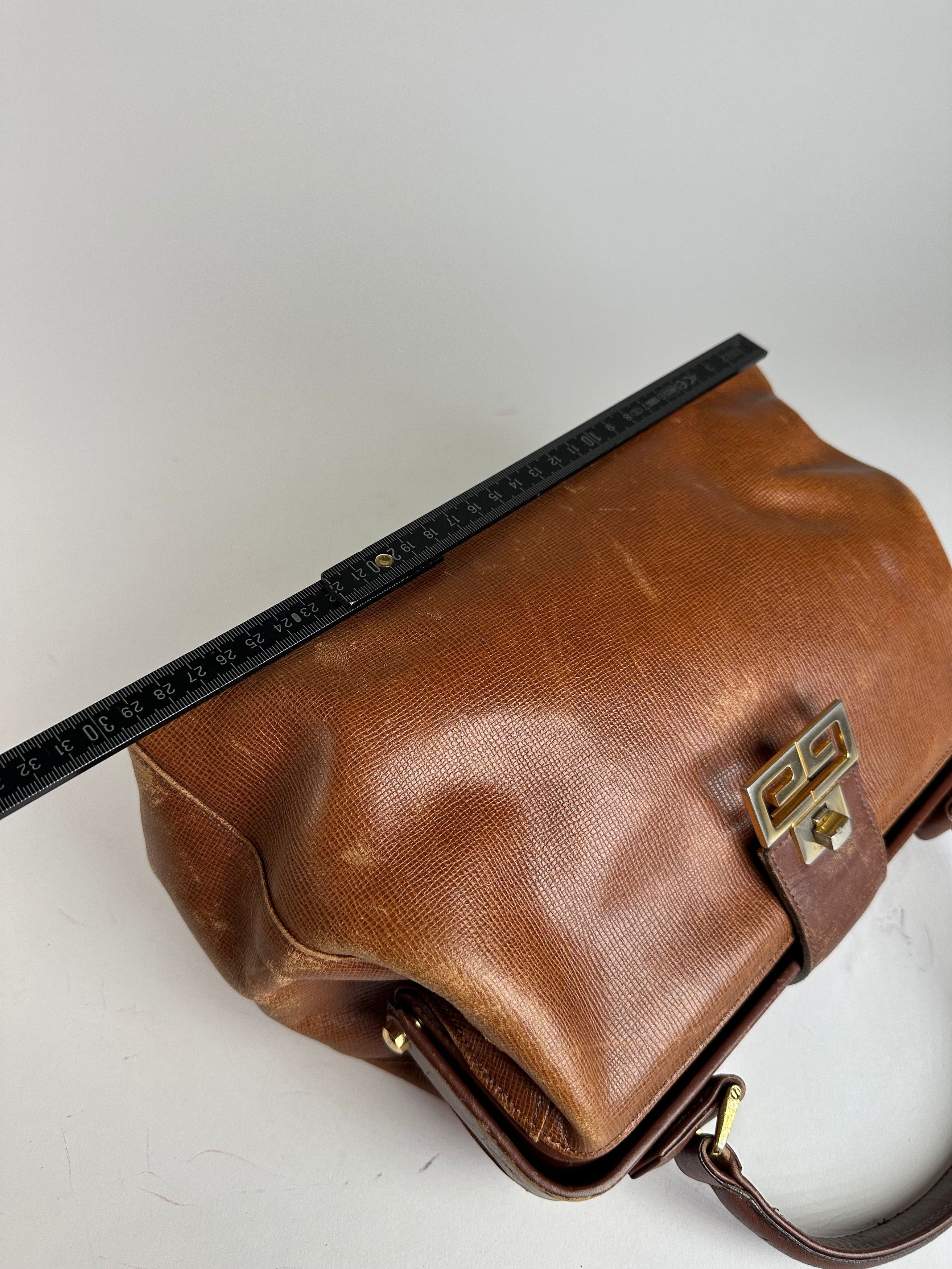 Givenchy Vintage GV3 Leather Handbag Brown Size ONE SIZE - 10 Thumbnail