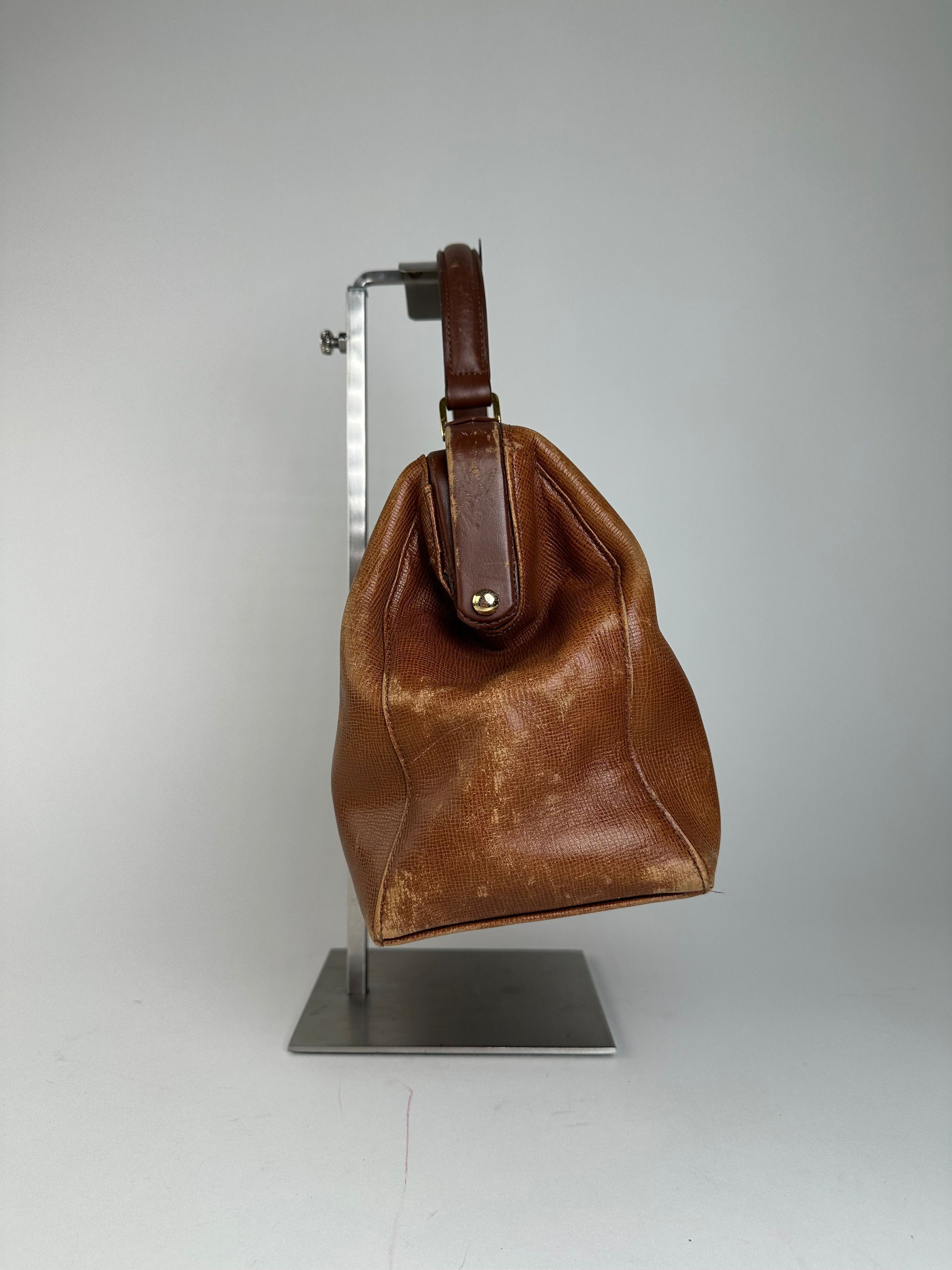 Givenchy Vintage GV3 Leather Handbag Brown Size ONE SIZE - 3 Thumbnail