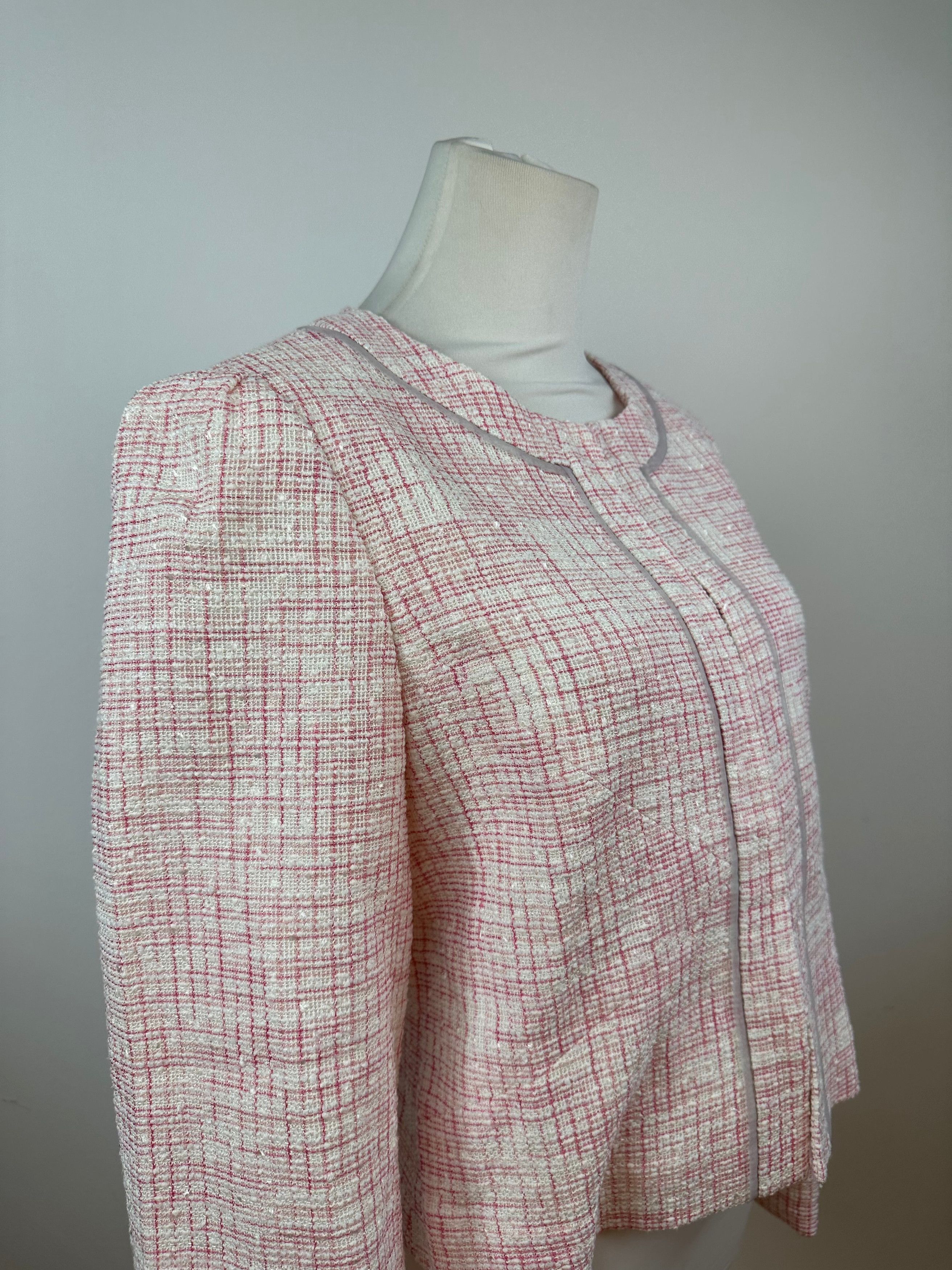 Courreges Vintage Checked Short Coat Pink White L Size L / US 10 / IT 46 - 13 Thumbnail