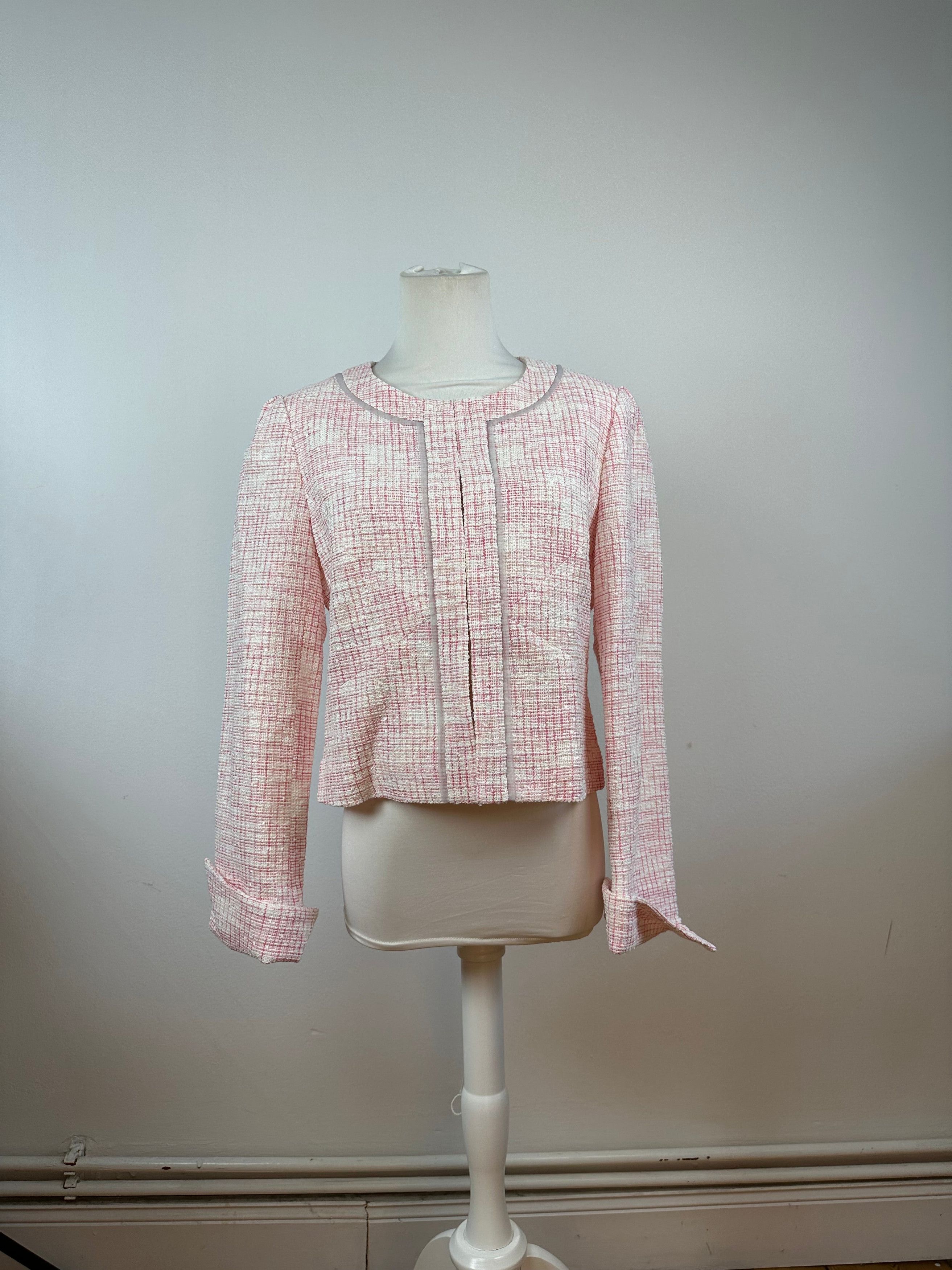 Courreges Vintage Checked Short Coat Pink White L Size L / US 10 / IT 46 - 11 Thumbnail