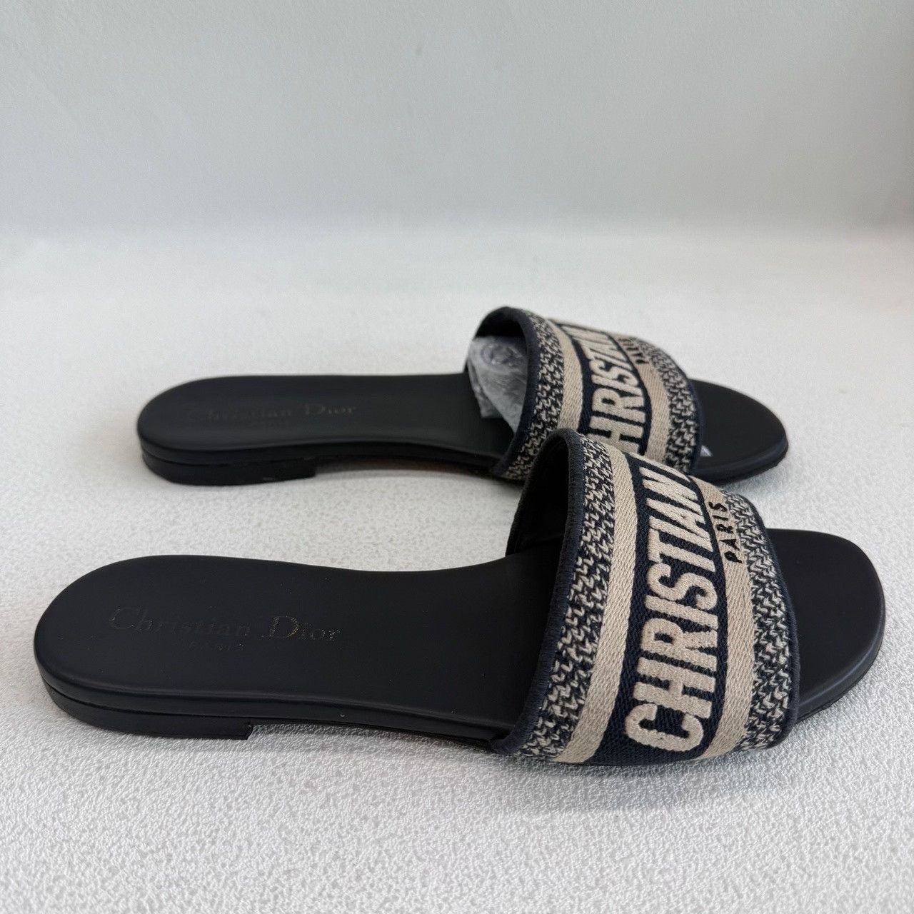 Dior Dior Retro Embroidered Blue Sandals us_6-5 Women Size US 6.5 / IT 36.5 - 4 Thumbnail