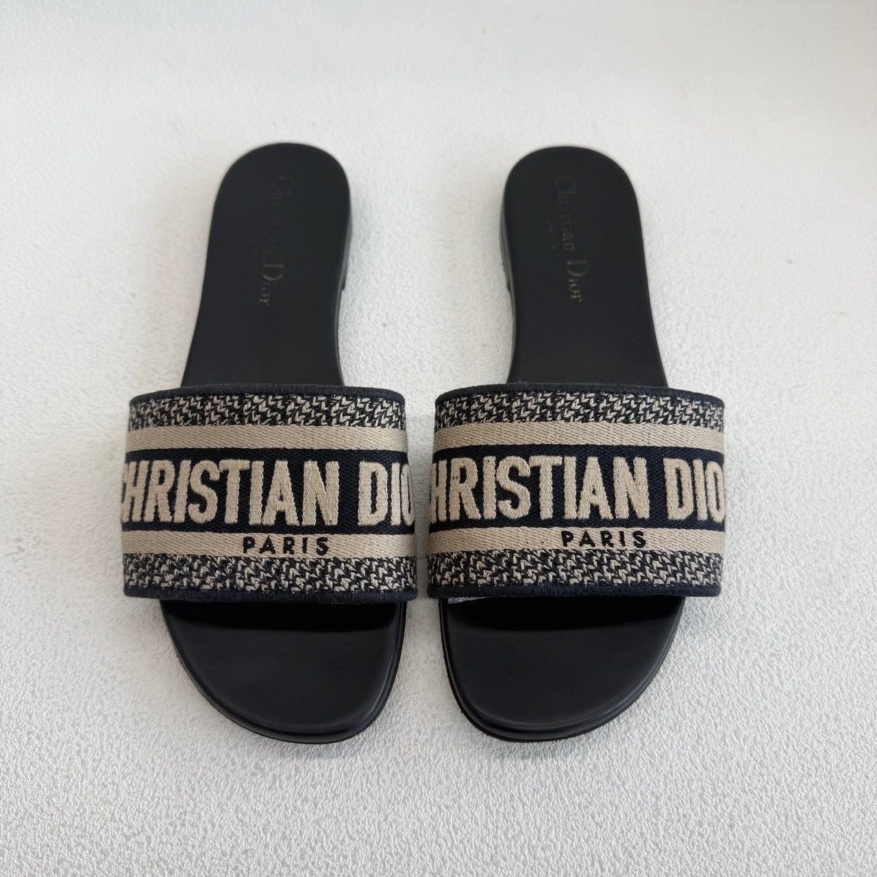 Dior Dior Retro Embroidered Blue Sandals us_6-5 Women Size US 6.5 / IT 36.5 - 2 Thumbnail