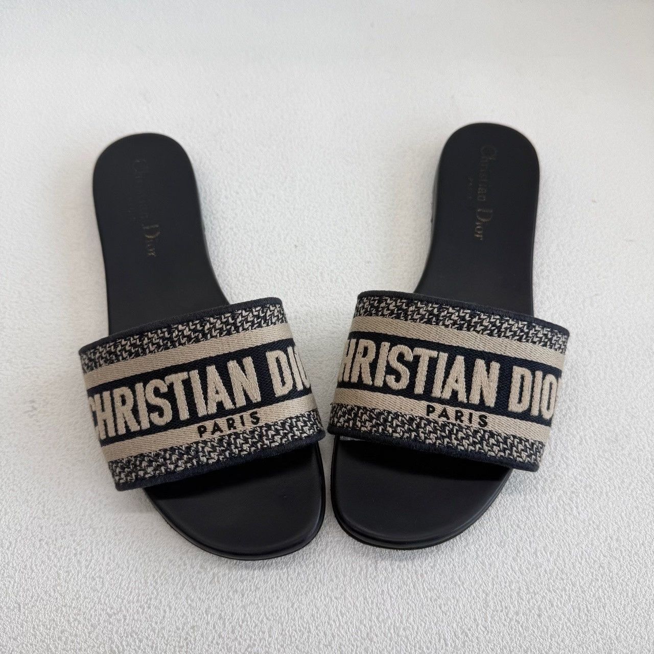 Dior Dior Retro Embroidered Blue Sandals us_6-5 Women Size US 6.5 / IT 36.5 - 8 Thumbnail