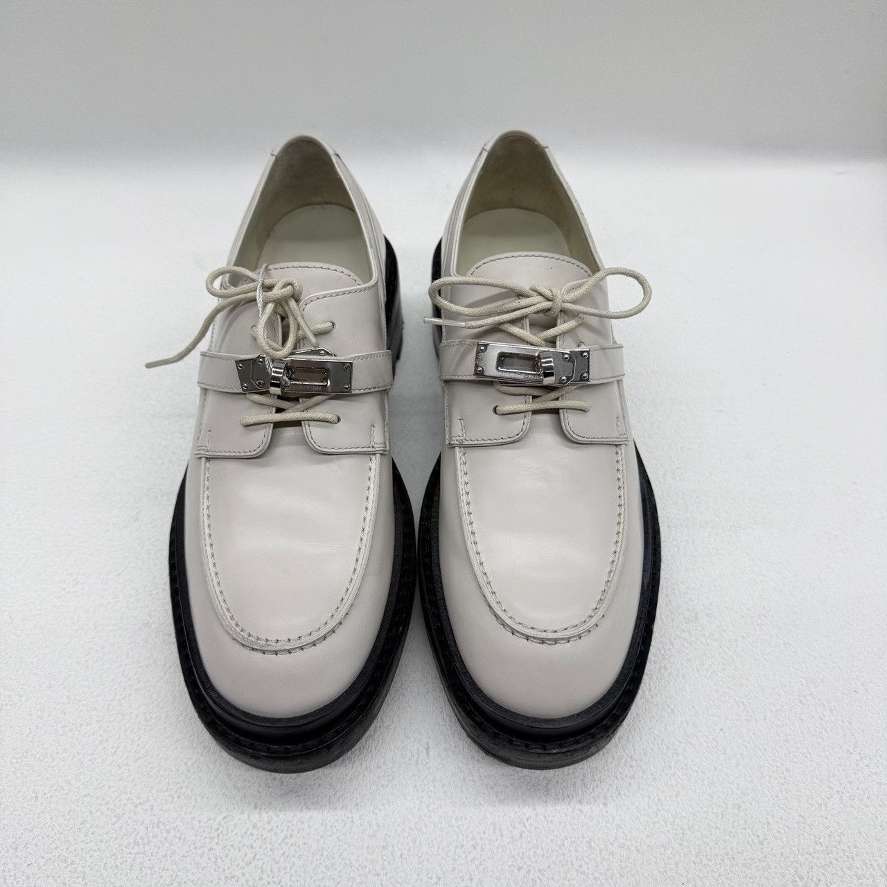 Hermes Hermes Leather White Lowtop Sneakers us_6-5 Women Size US 6.5 / IT 36.5 - 2 Thumbnail