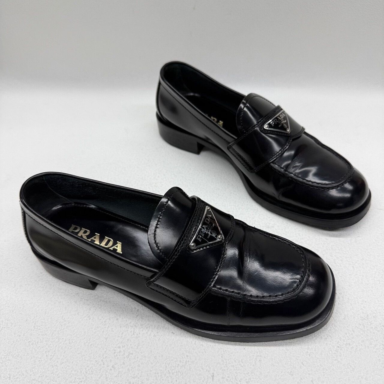 Prada Prada Black Lowtop Sneakers us_7-5 Women Size US 7.5 / IT 37.5 - 3 Thumbnail