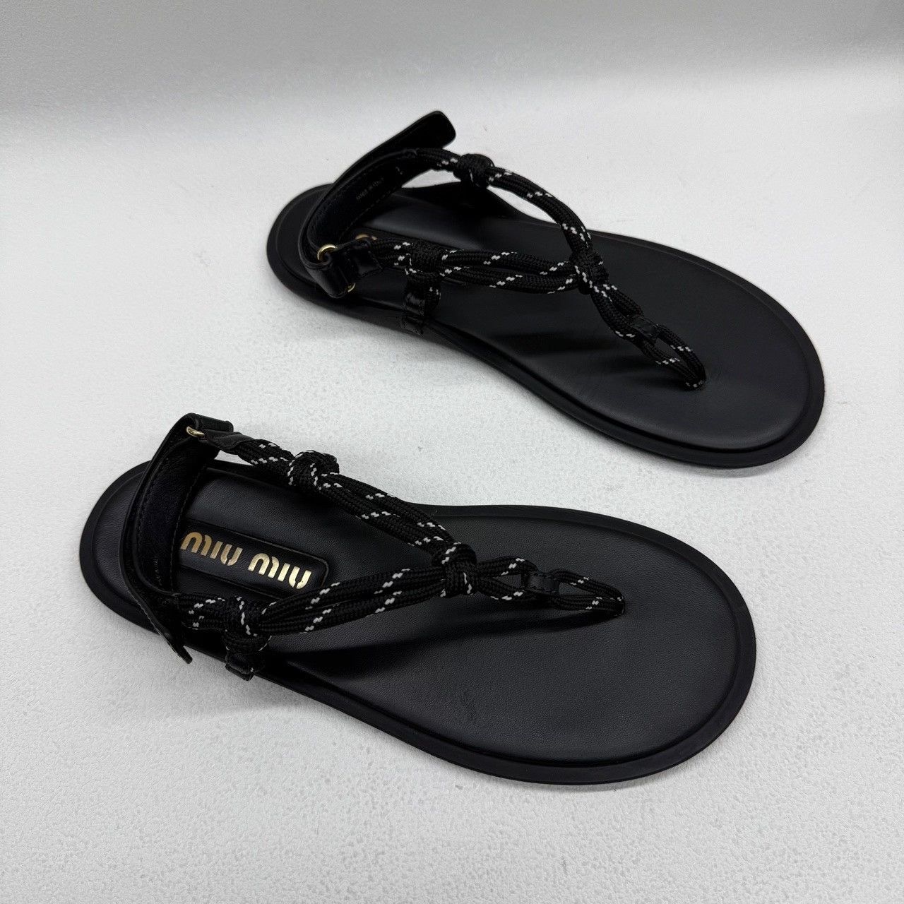 Miu Miu Miu Miu Black Sandals us_7-5 Women Size US 7.5 / IT 37.5 - 3 Thumbnail